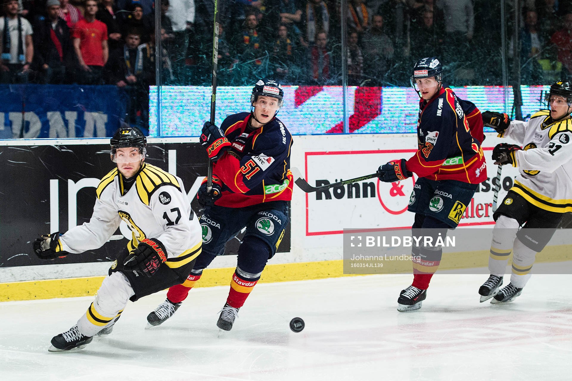 Brynäs Pathrik Westerholm och Djurgårdens Robin Alvarez
