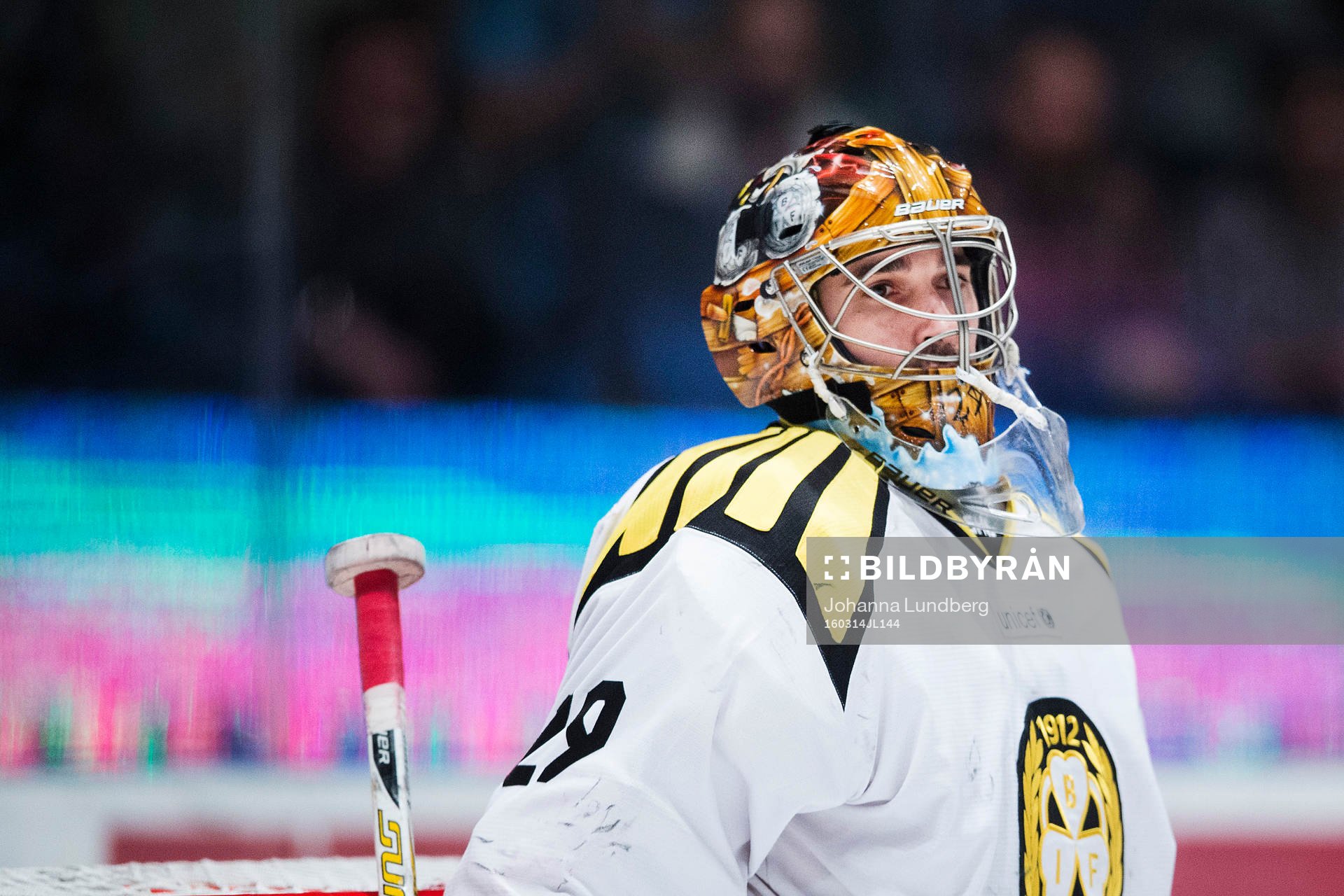 Brynäs målvakt Bernhard Starkbaum  i åttondelsfinal 3 i