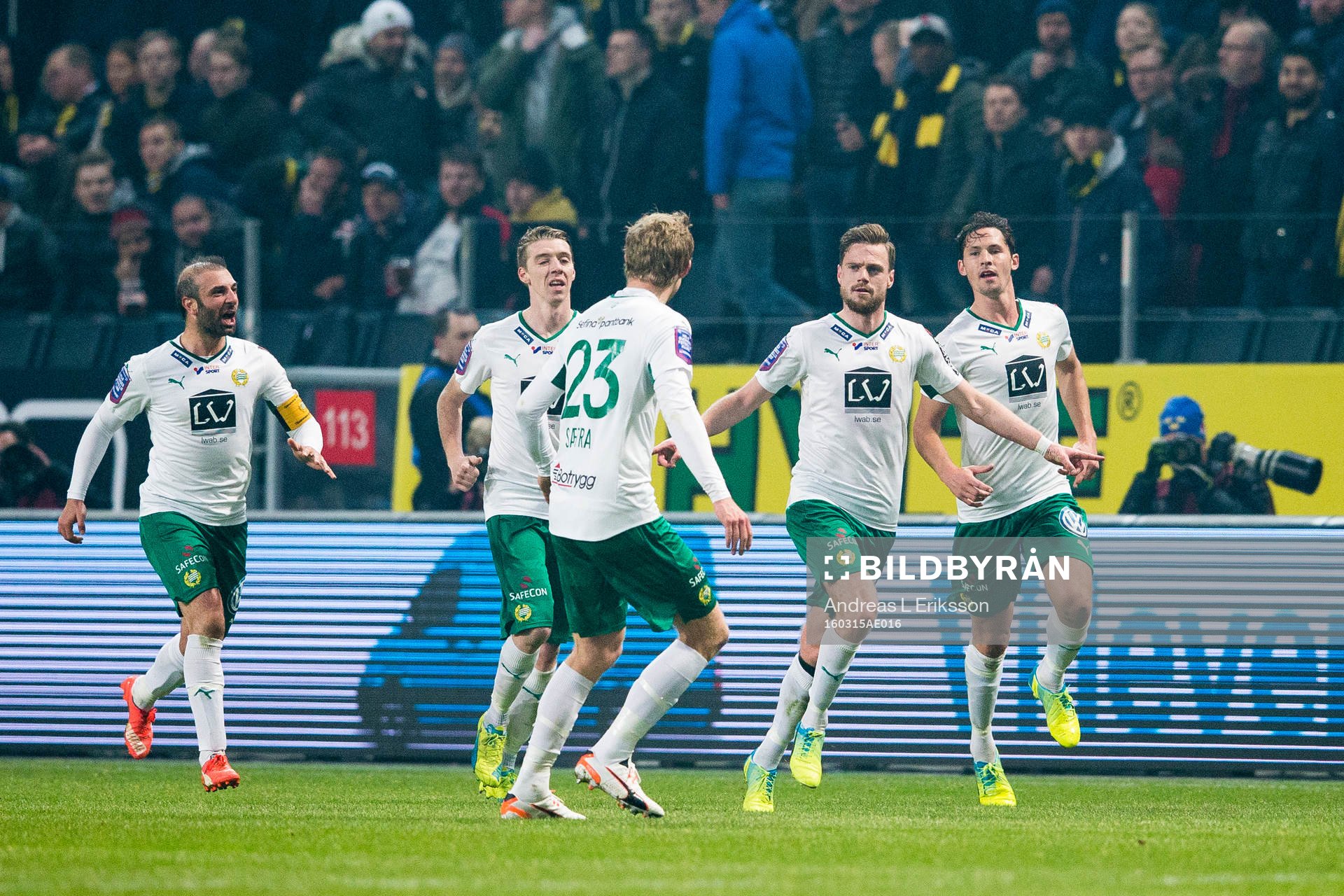 Hammarbys Kennedy Bakircioglu, Birkir Már Saevarsson, Lars