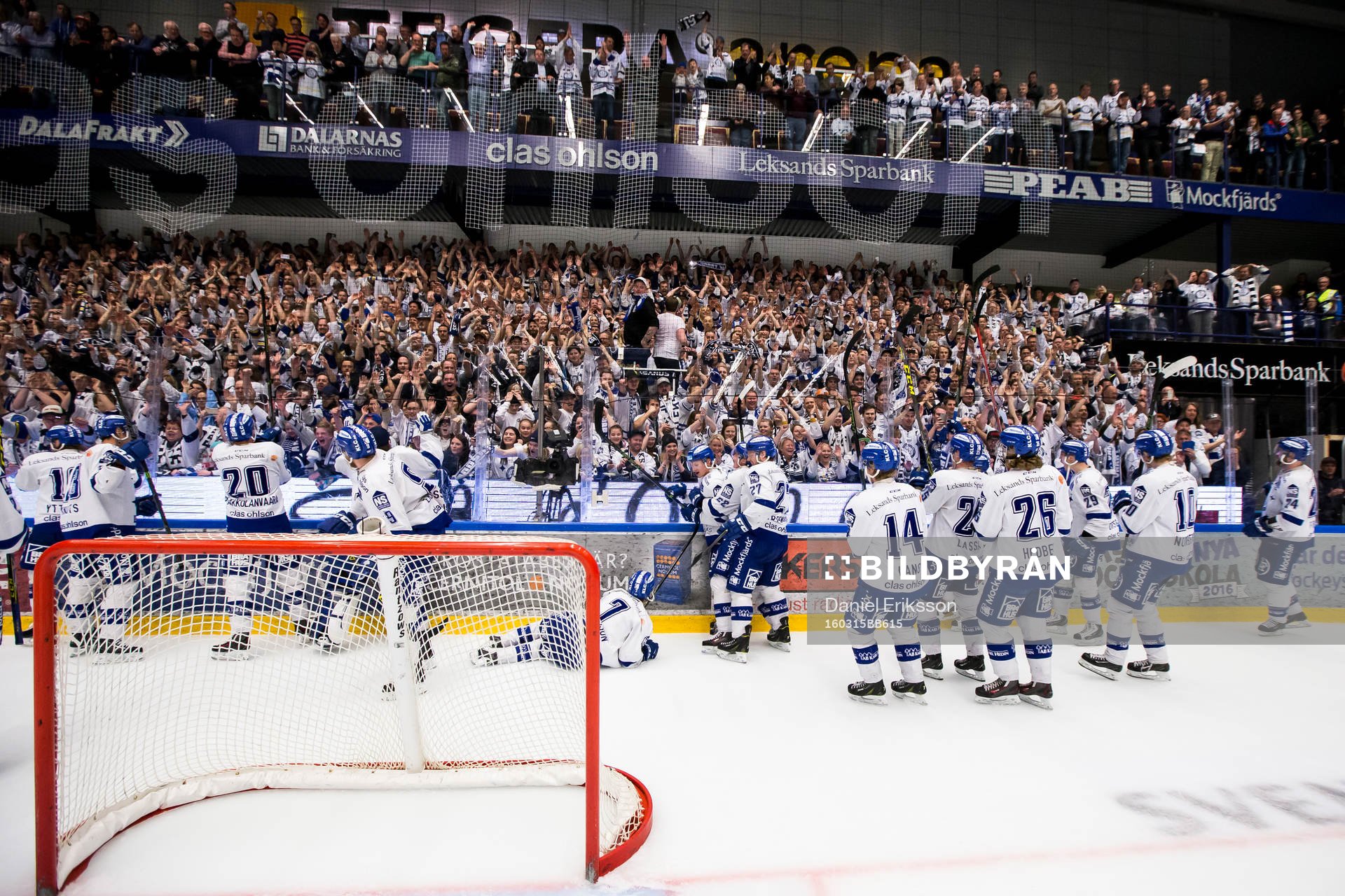 Leksands spelarna jublar