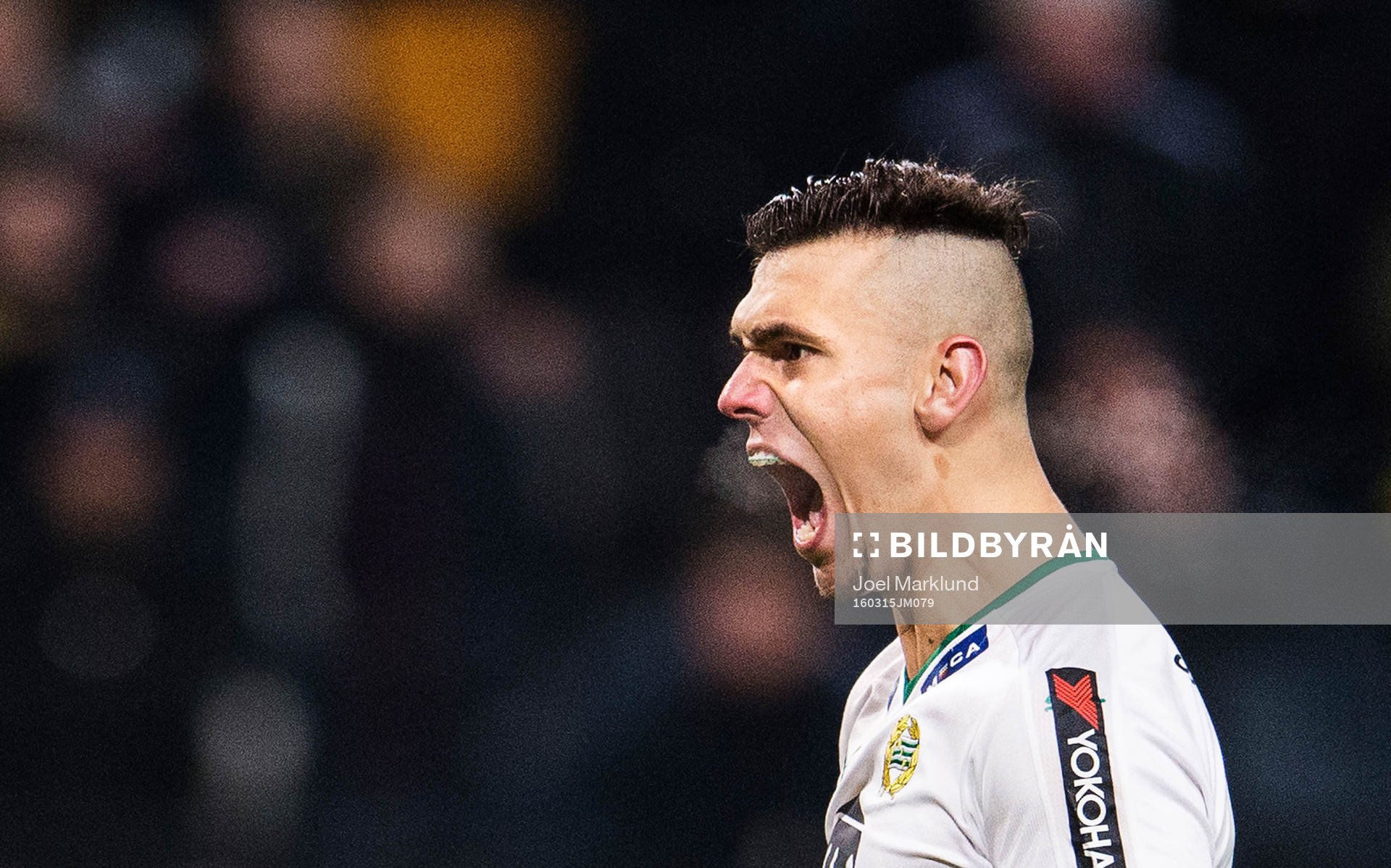 Hammarbys Alexssander Medeiros de Azeredo reagerar