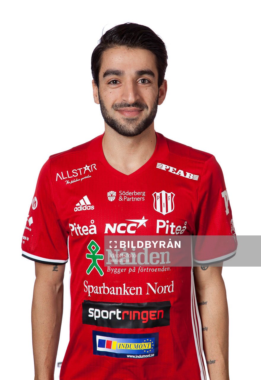 Arish Nouri poserar för ett porträtt den 16 mars 2016 i Piteå.