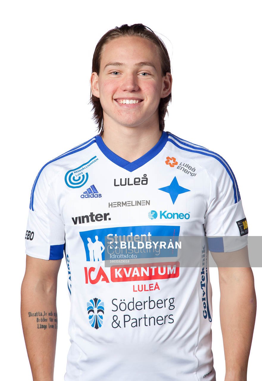 Viktor Pettersson poserar för ett porträtt den 16 mars 2016 i Luleå.