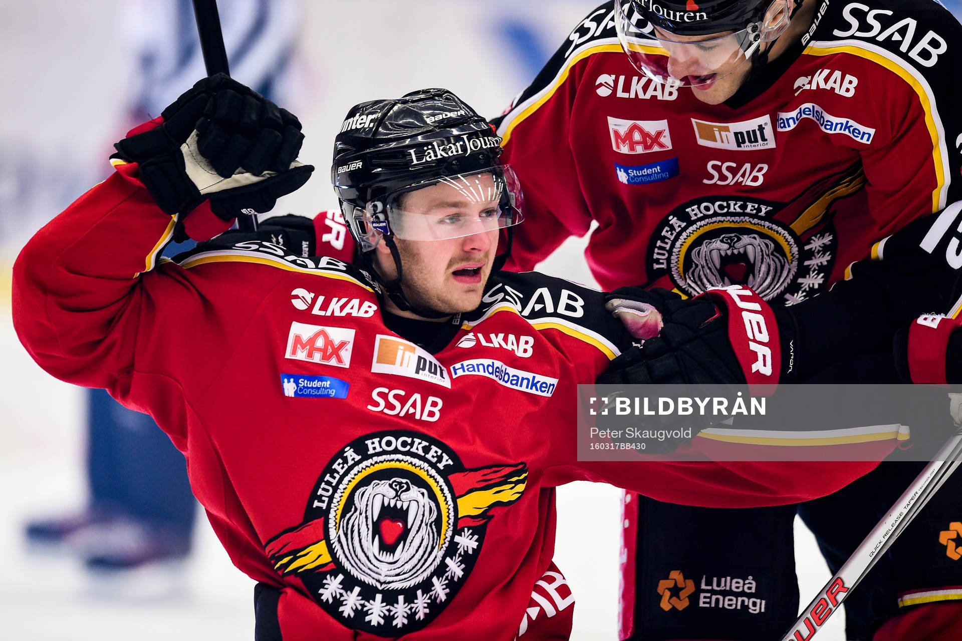 Luleås Lucas Wallmark jublar