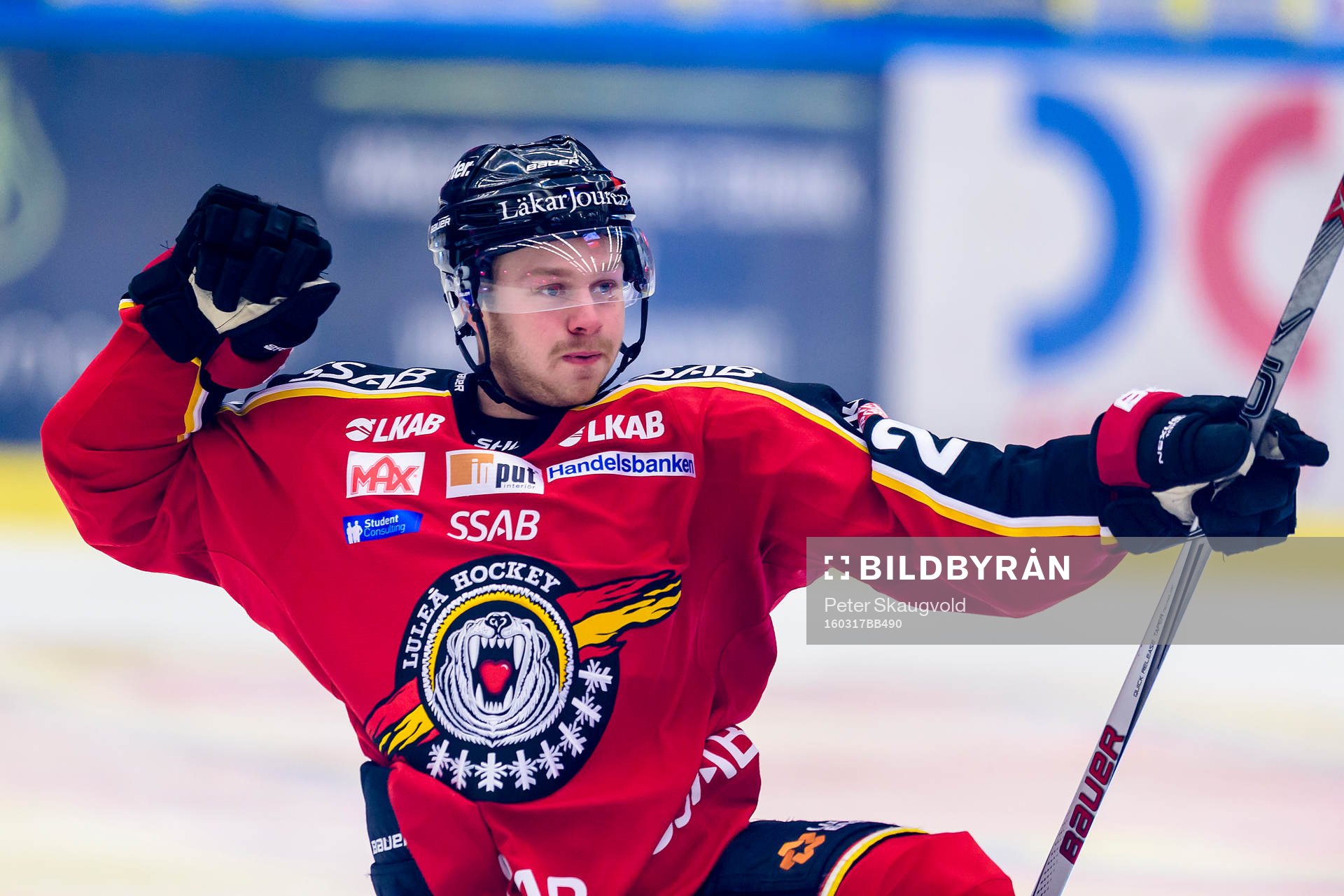 Luleås Lucas Wallmark jublar