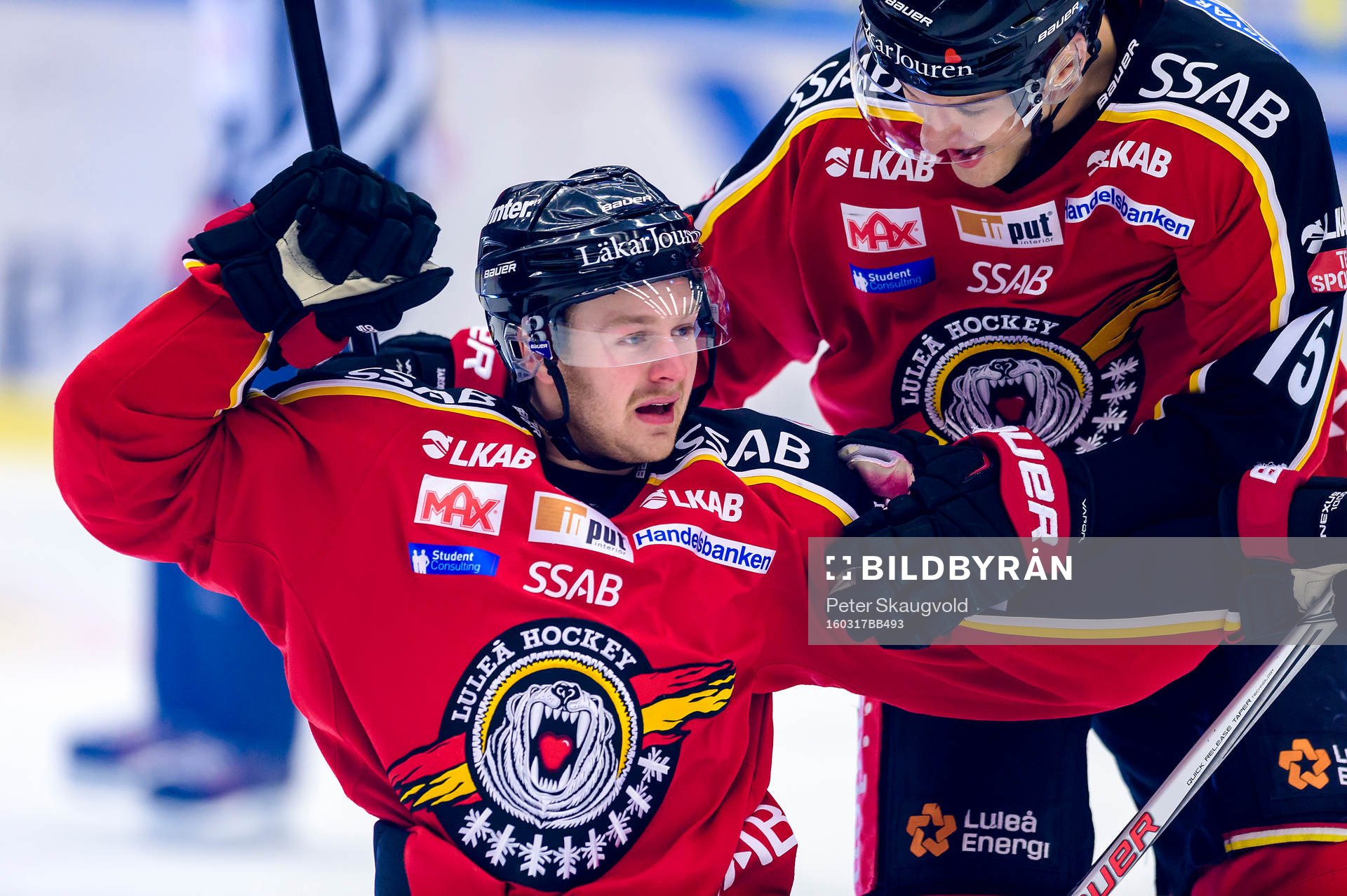 Luleås Lucas Wallmark jublar