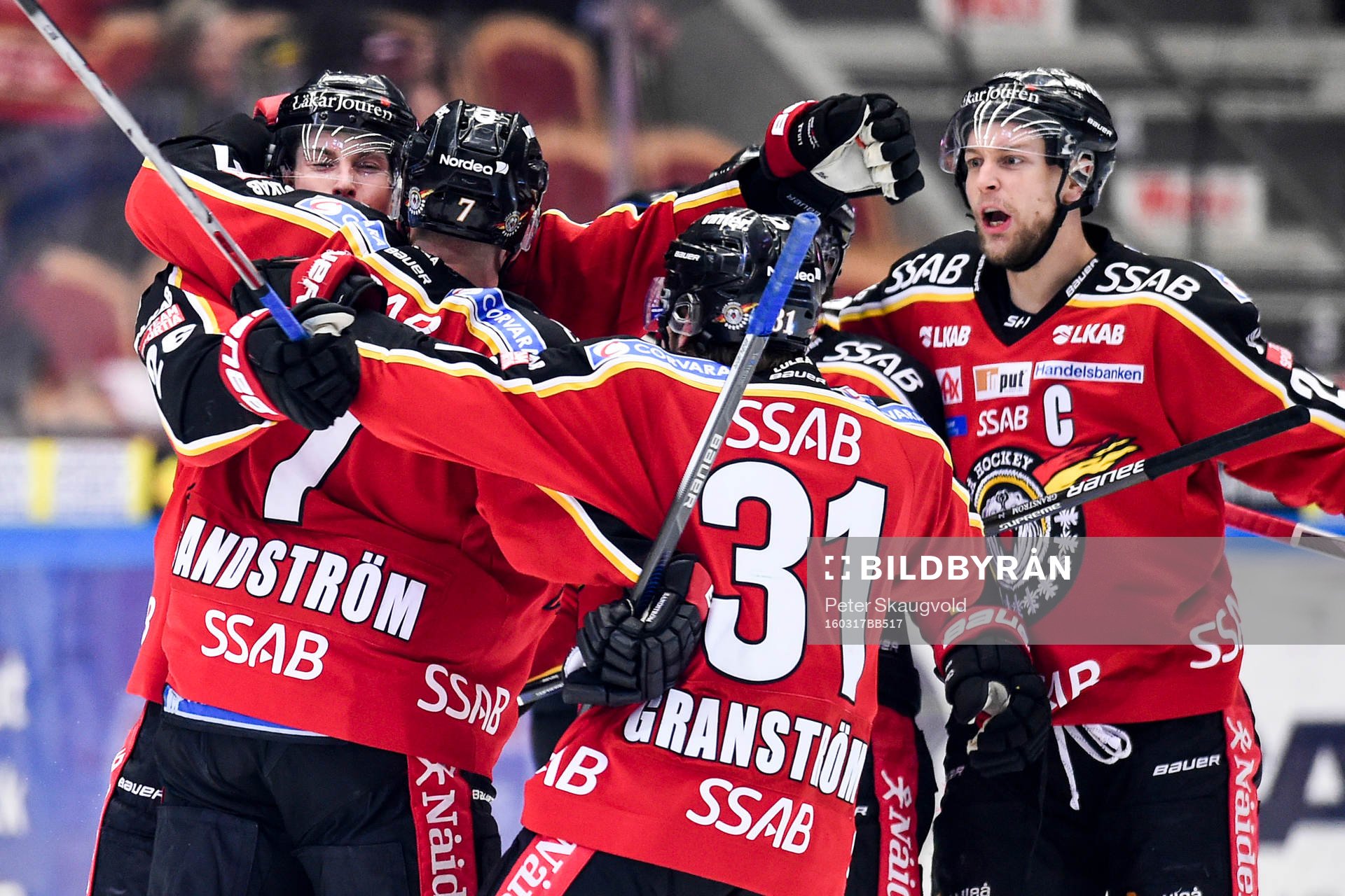 Luleås spelare jublar