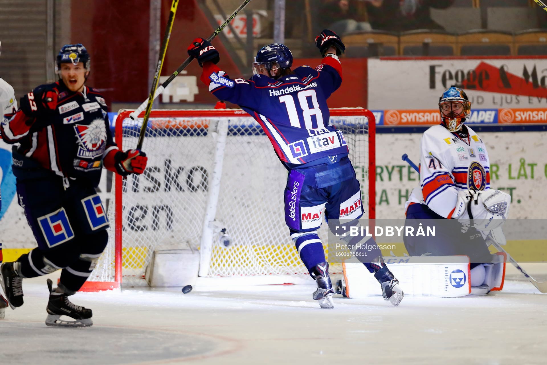 Mål 3-1 av Linköpings Daniel Rahimi förbi Växjös
