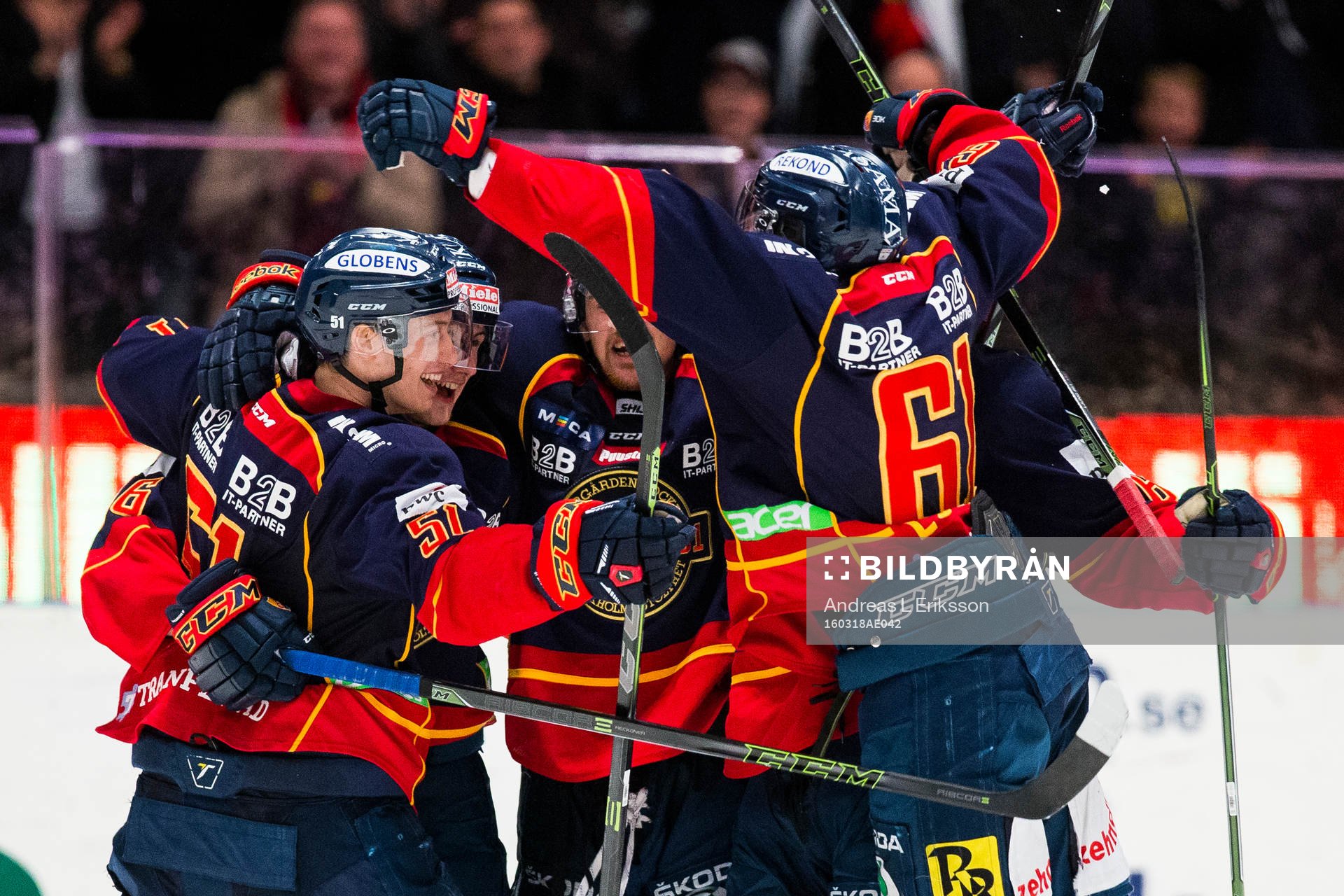 Djurgårdens Robin Alvarez, Daniel Brodin och Markus Ljungh