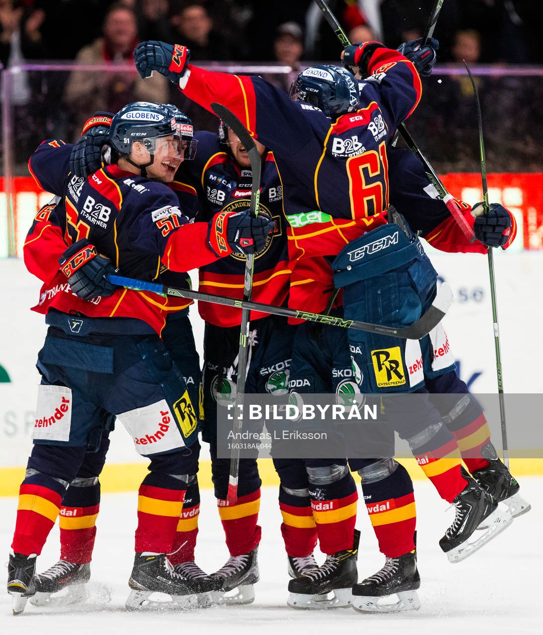 Djurgårdens Robin Alvarez, Daniel Brodin och Markus Ljungh