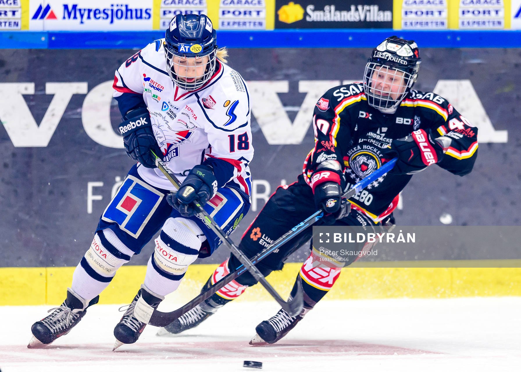 Linköpings Ingrid Morset och Luleås Noora Tulus