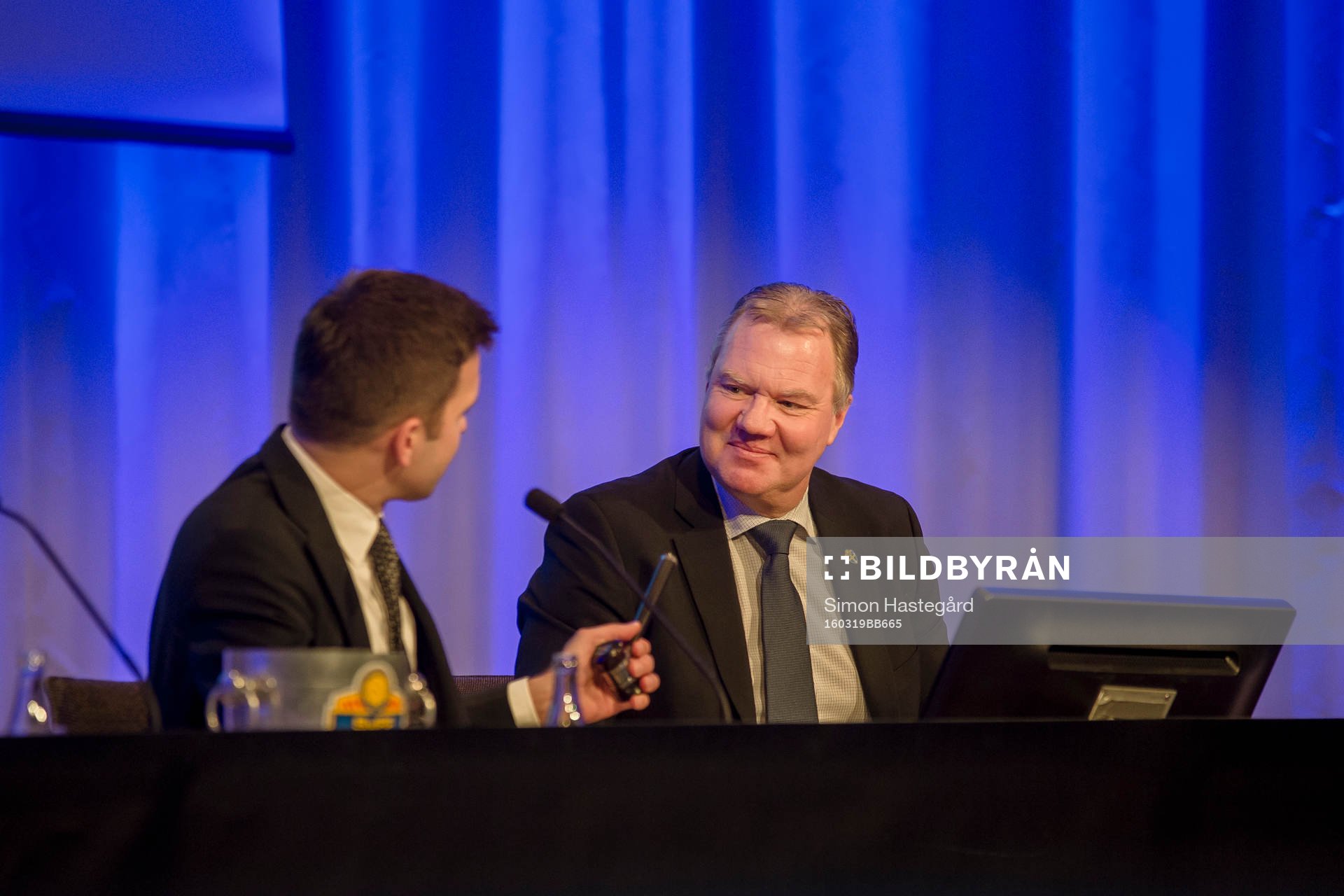 Ordförande Karl-Erik Nilsson under Svenska Fotbollförbundets årsmöte den 19 mars 2016 i Stockholm.