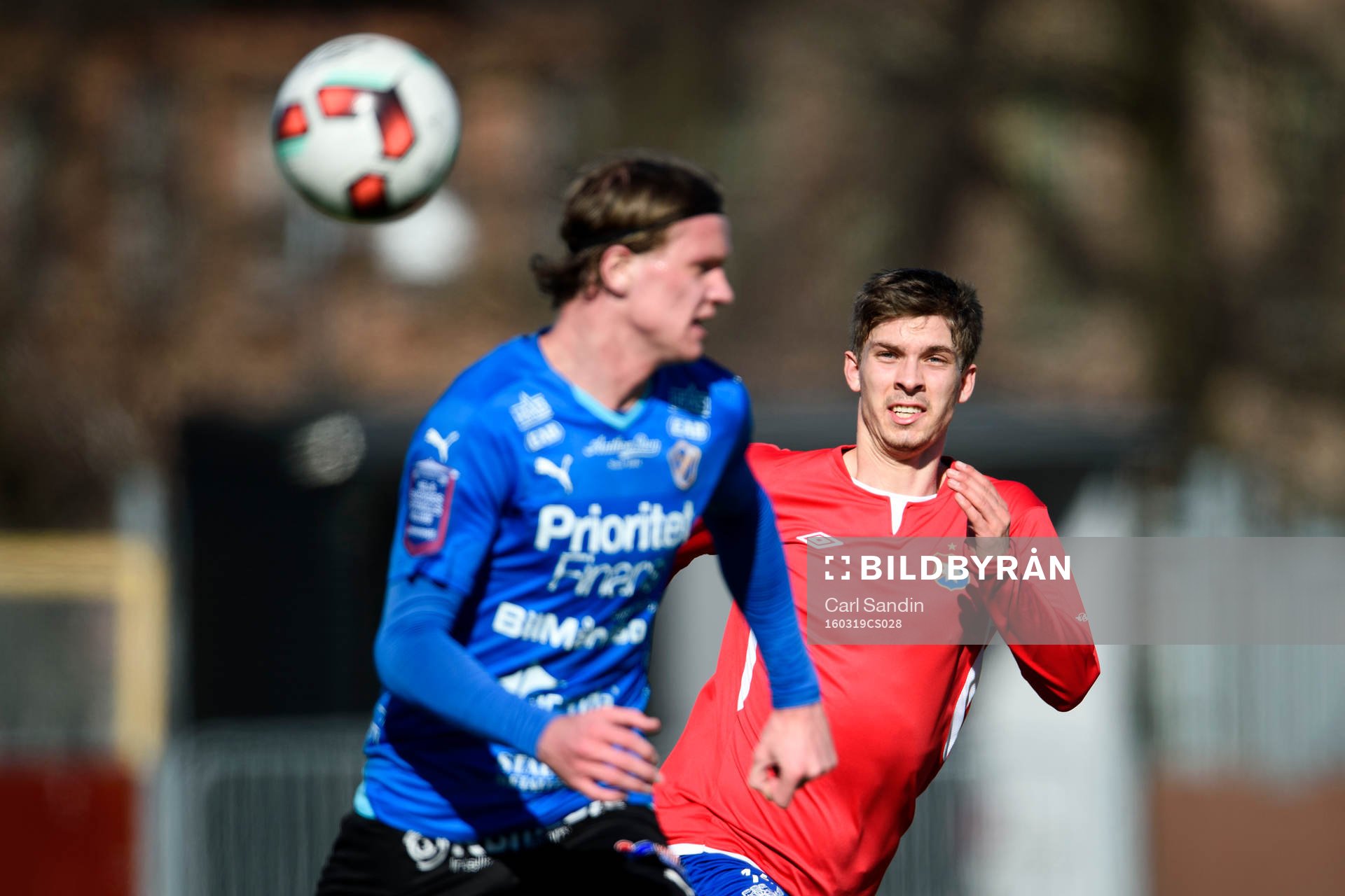 Örgrytes Daniel Paulson under en träningsmatch i fotboll mellan Örgryte och Halmstad den 19 mars 2016 i Göteborg.