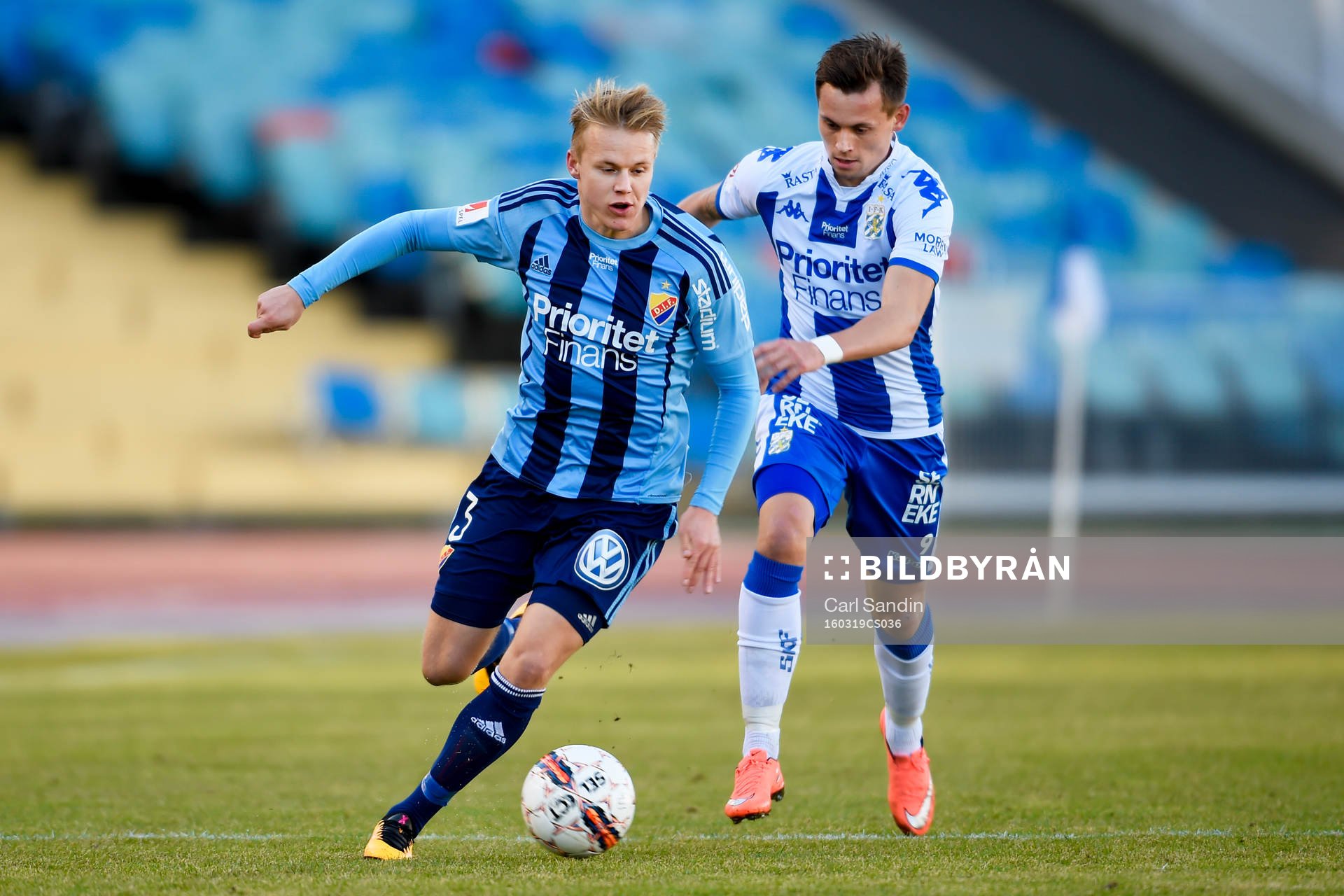 Djurgårdens Elliot Käck och IFK Göteborgs Jakob Svarrer