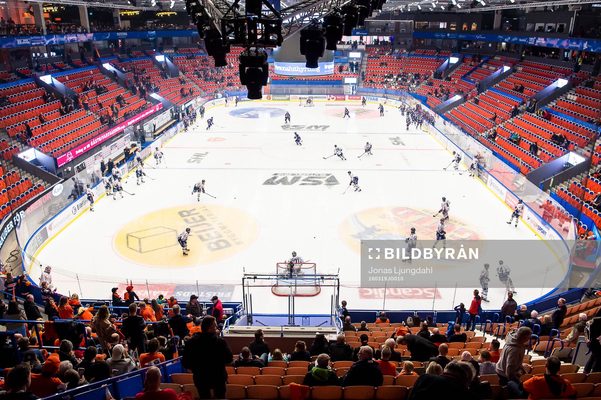 Vy över Vida arena interiör