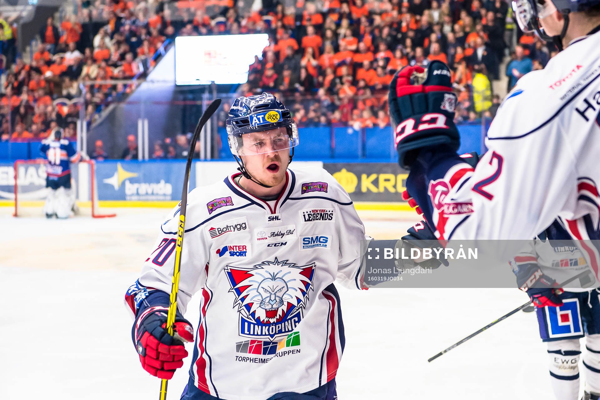 Linköpings Nick Sörenssen jublar
