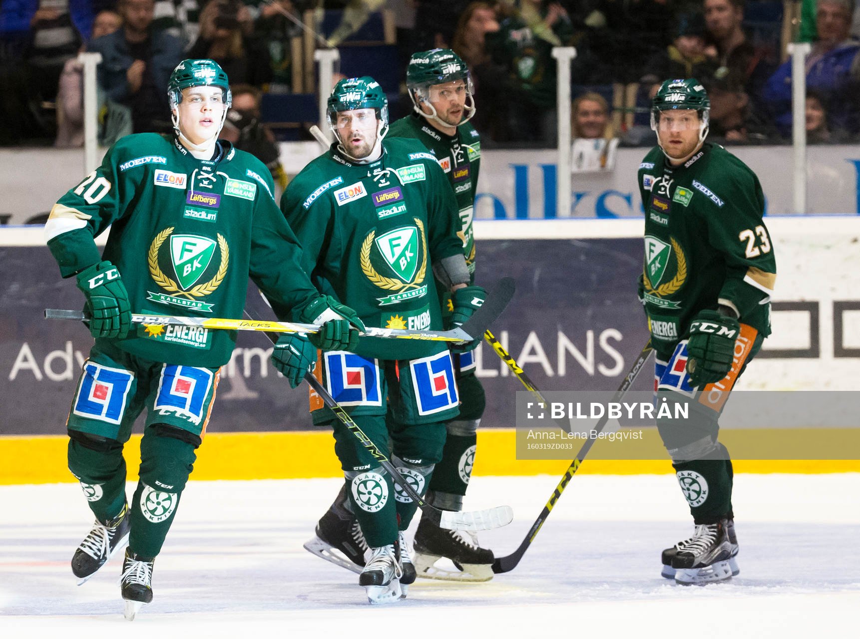 Färjestads Joel Eriksson Ek, Tomas Skogs, Rickard Wallin