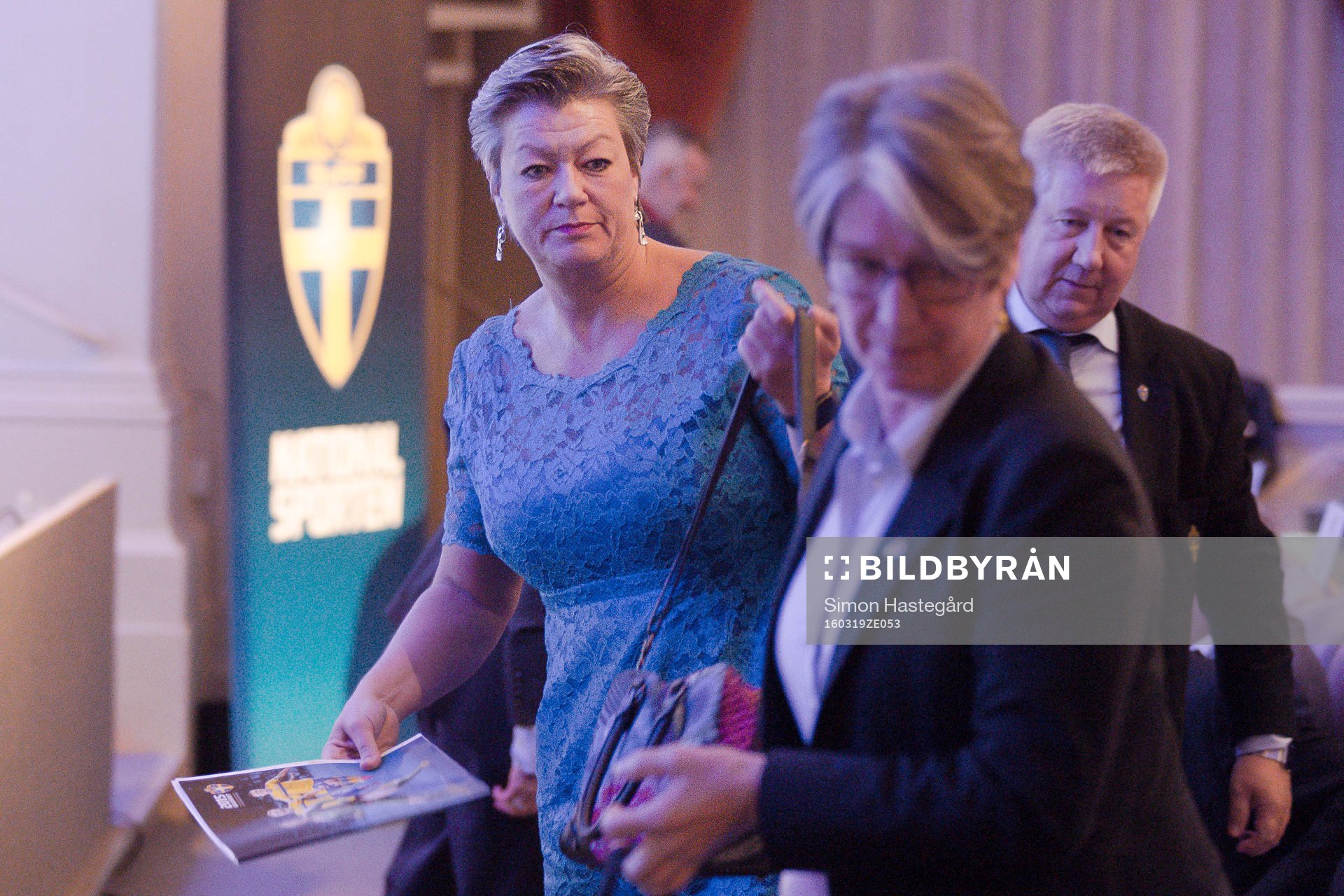 Arbetsmarknadsminister Ylva Johansson under Svenska Fotbollförbundets årsmöte den 19 mars 2016 i Stockholm.