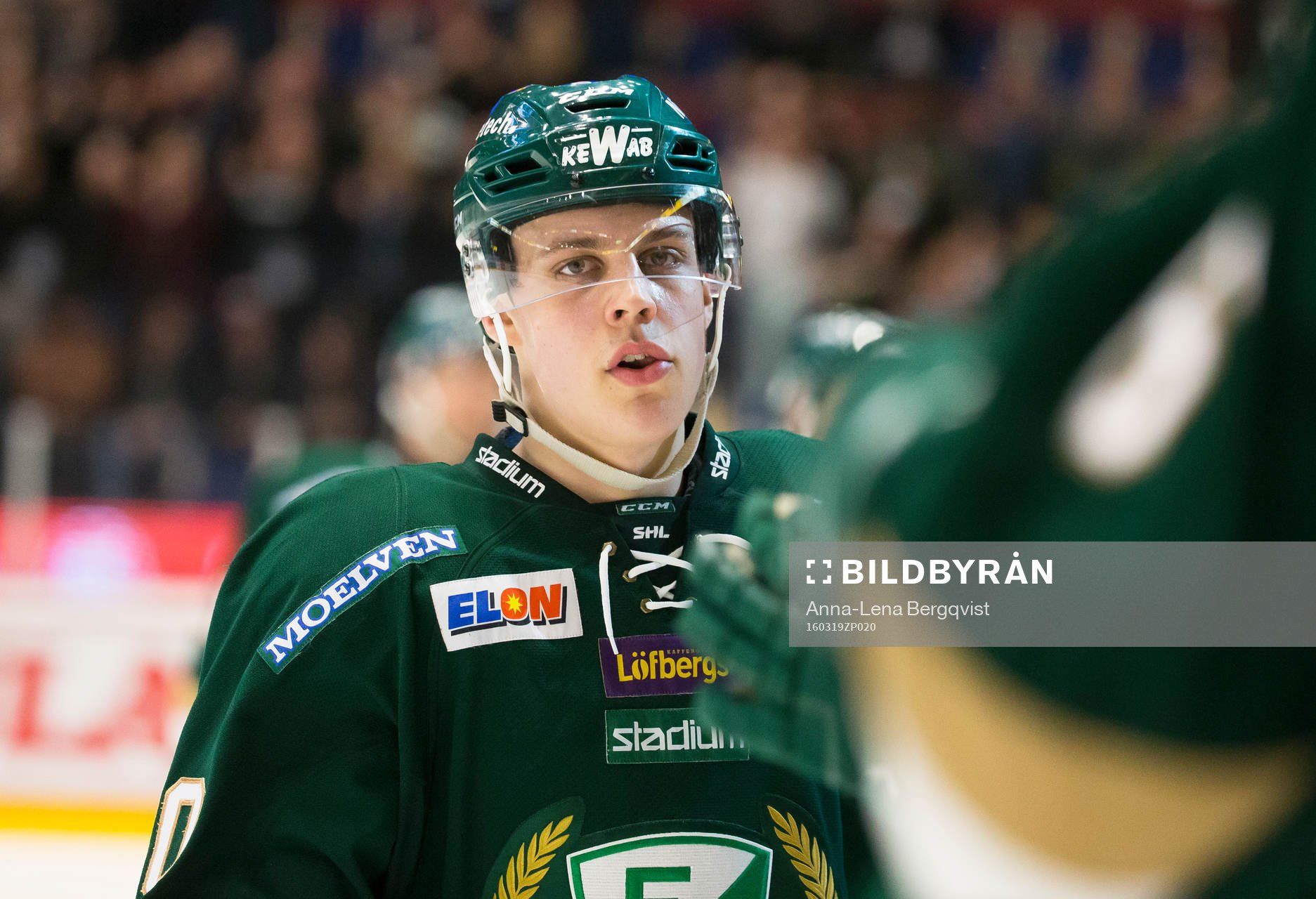 Färjestads Joel Eriksson Ek   jublar