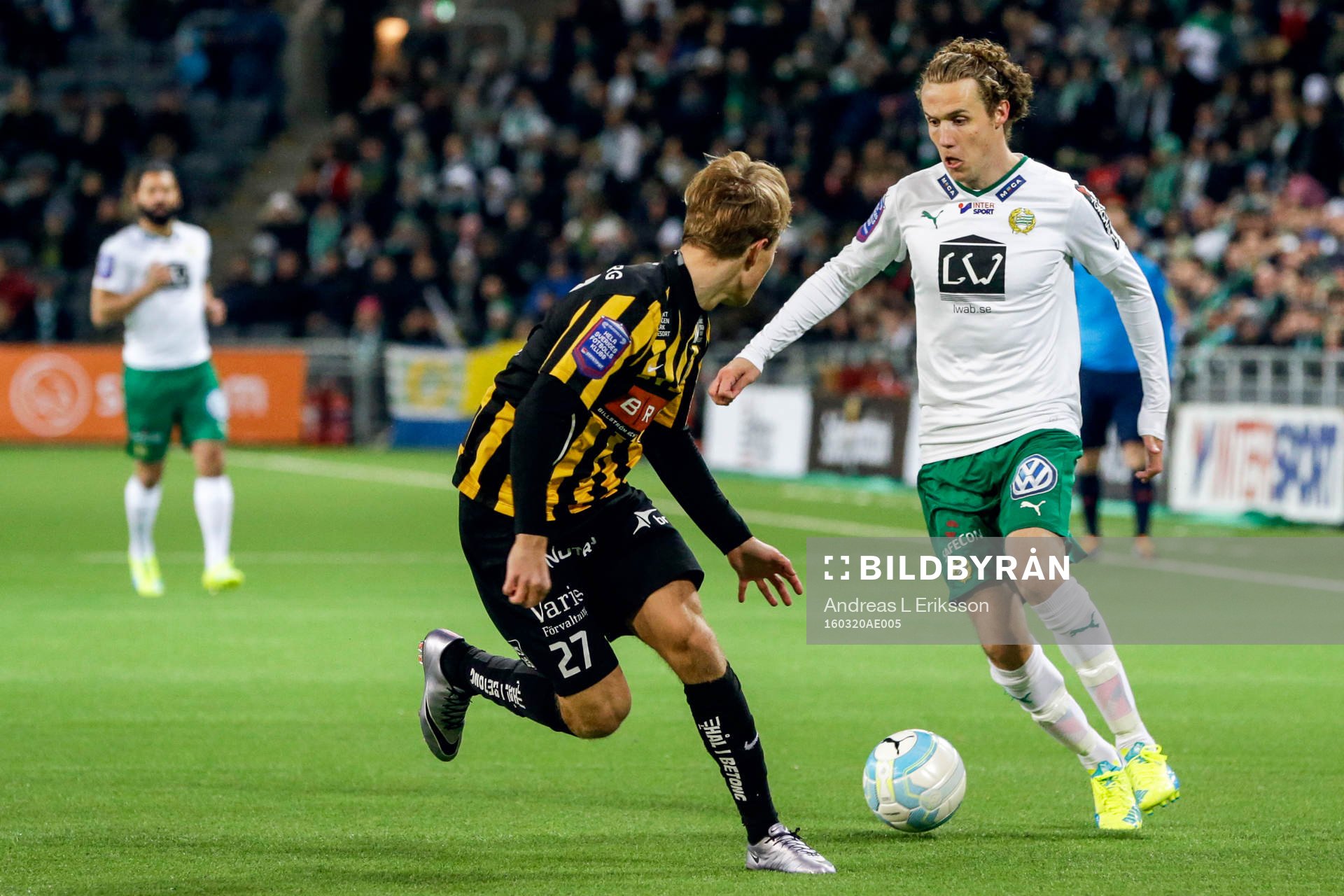 Häckens Joel Andersson och Hammarbys Fredrik Torsteinbö