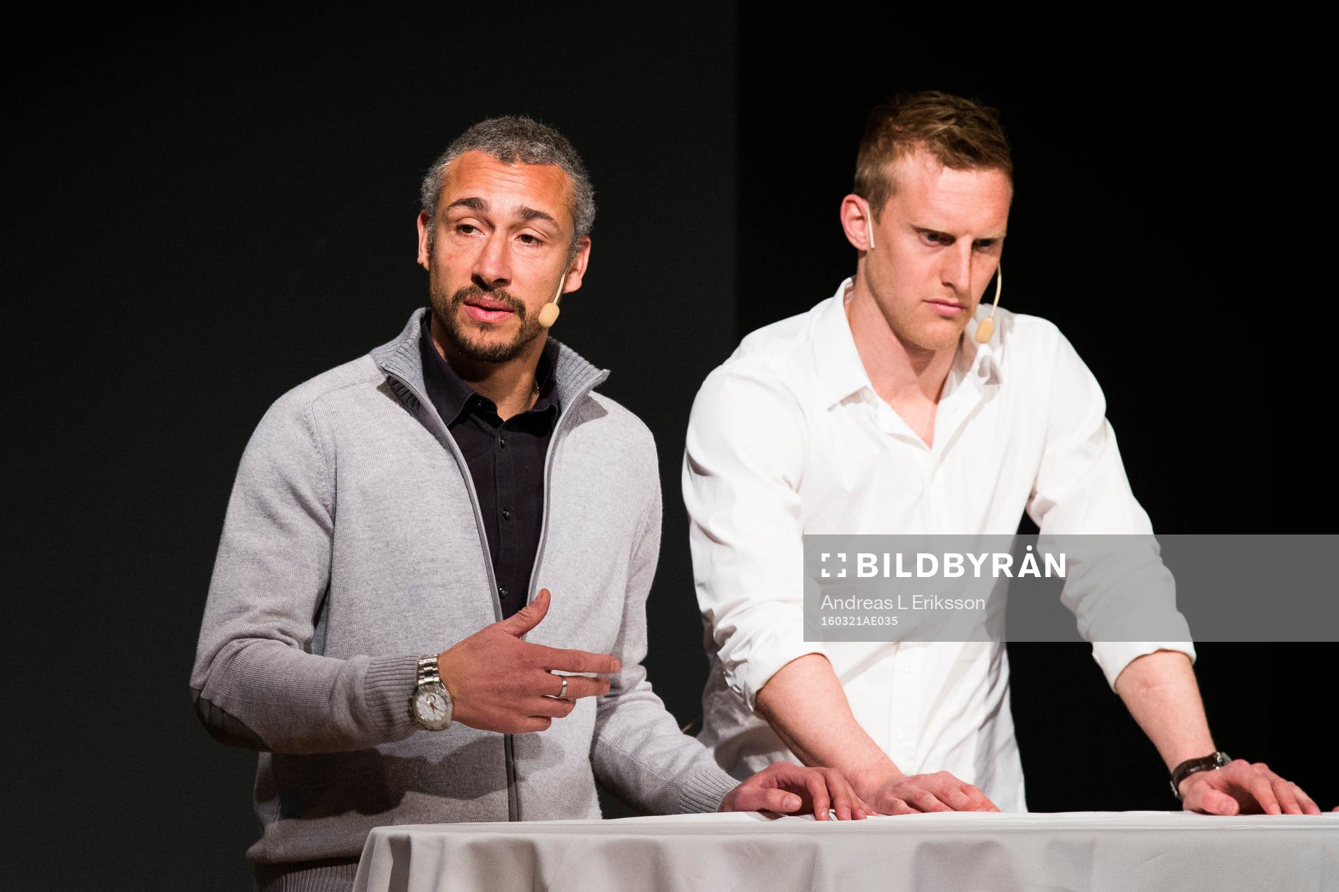 Henrik Larsson, tränare Helsingborg, och Peter Larsson,