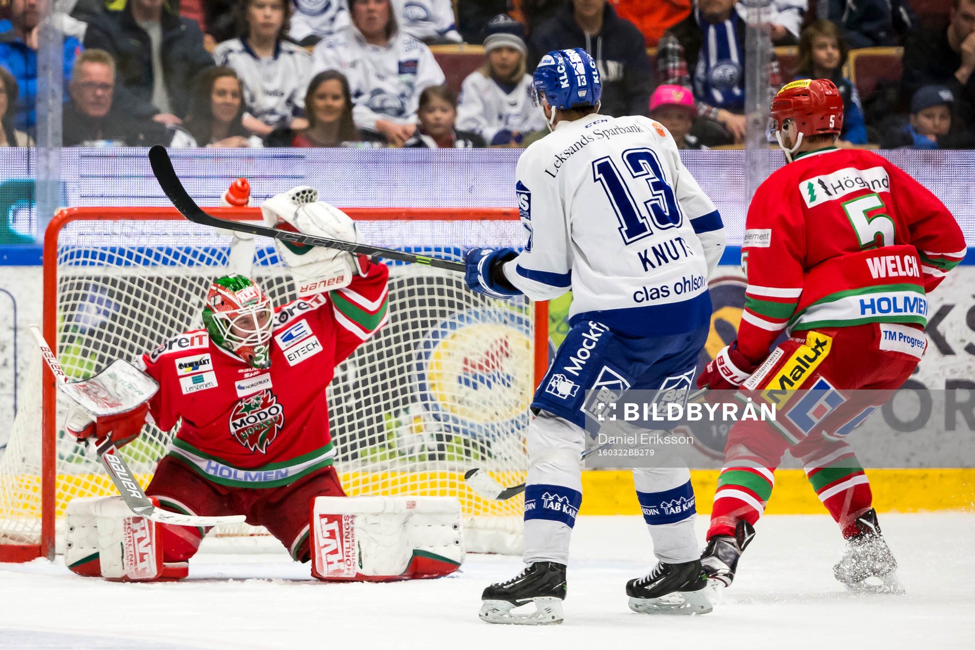 Modos målvakt Adam Reideborn räddar chans för Leksands