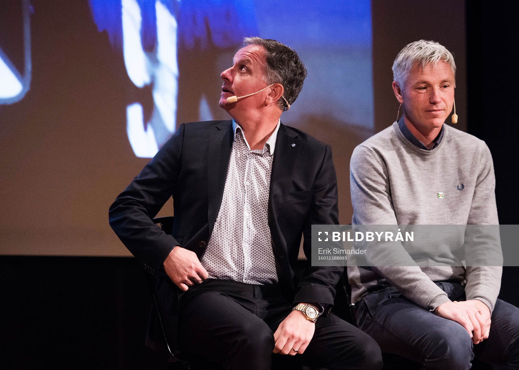 Halmstads tränare  Jan Jönsson och Varbergs tränare