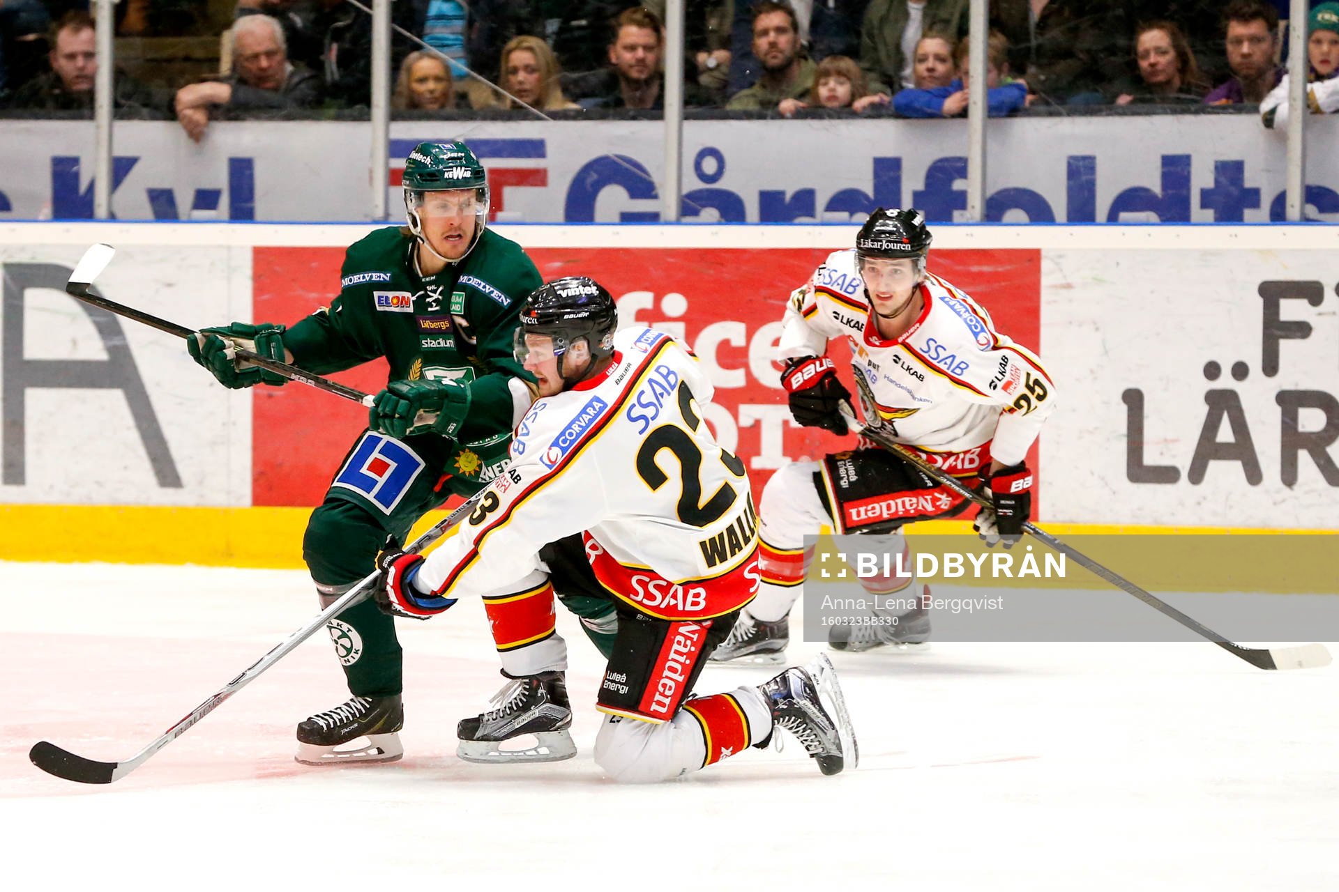 Färjestads Magnus Nygren och Luleås Lucas Wallmark och