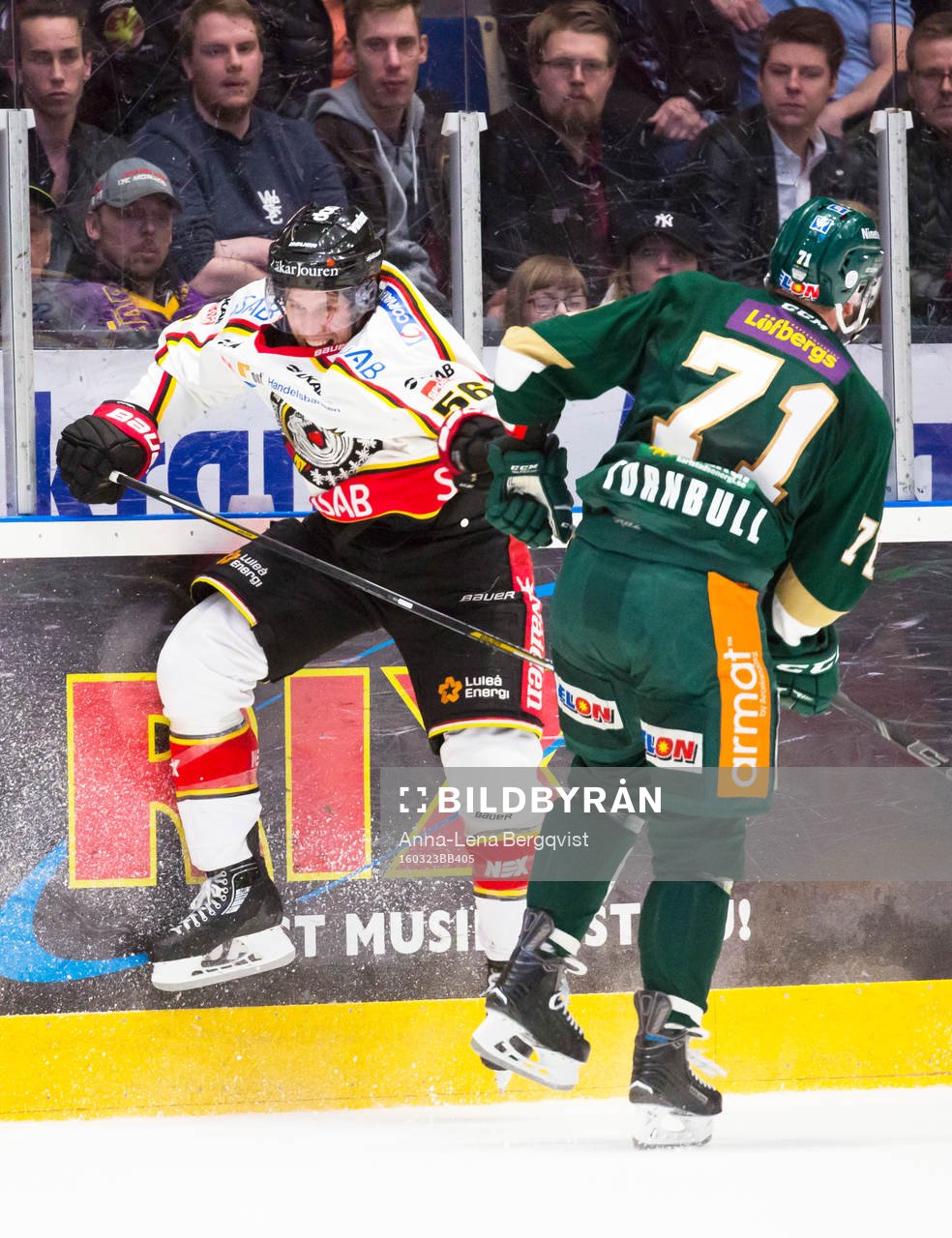 Luleås Jonathan Sigalet och Färjestads Travis Turnbull