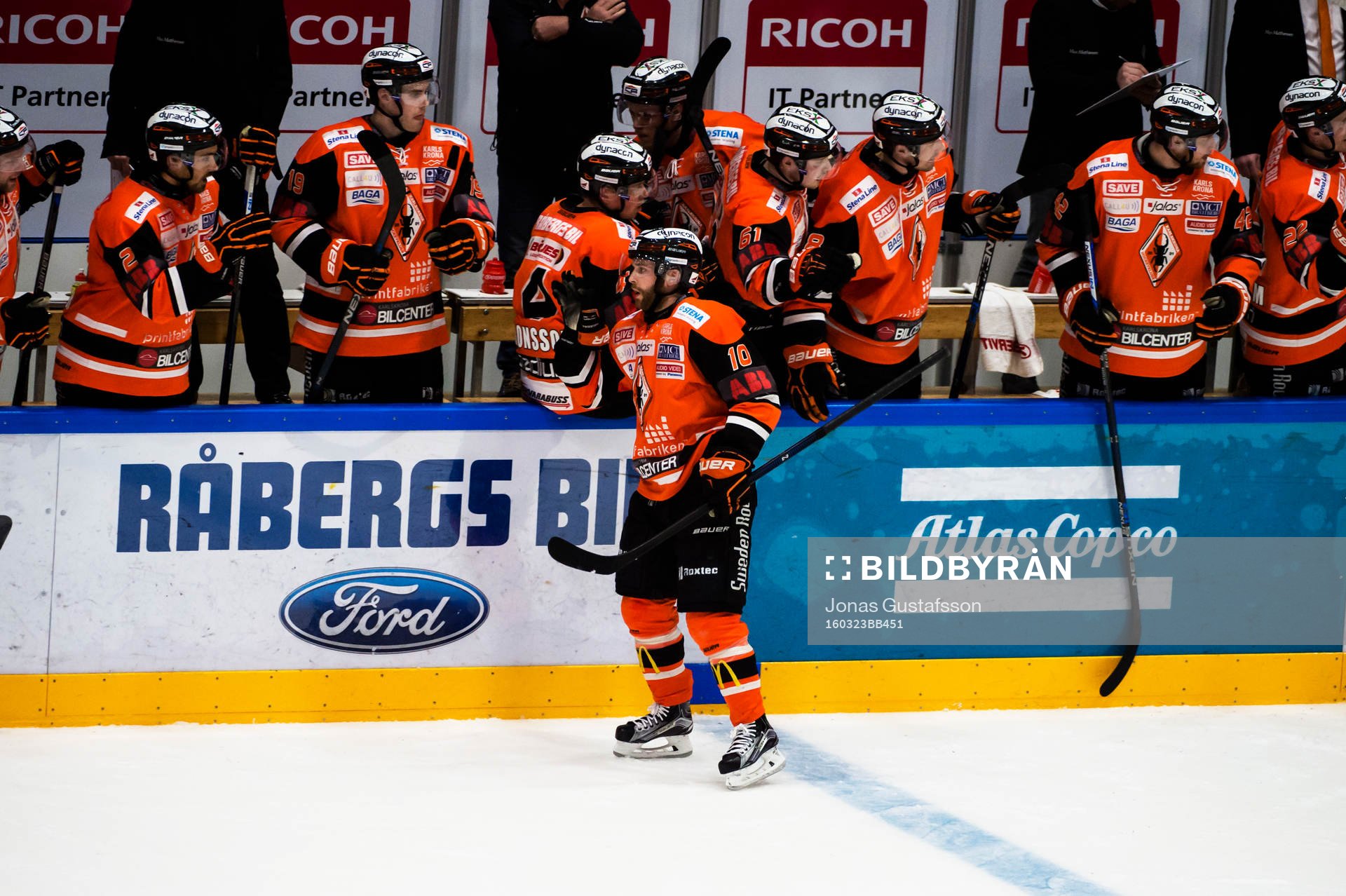 Karlskronas Mattias Guter har gjort 1-1