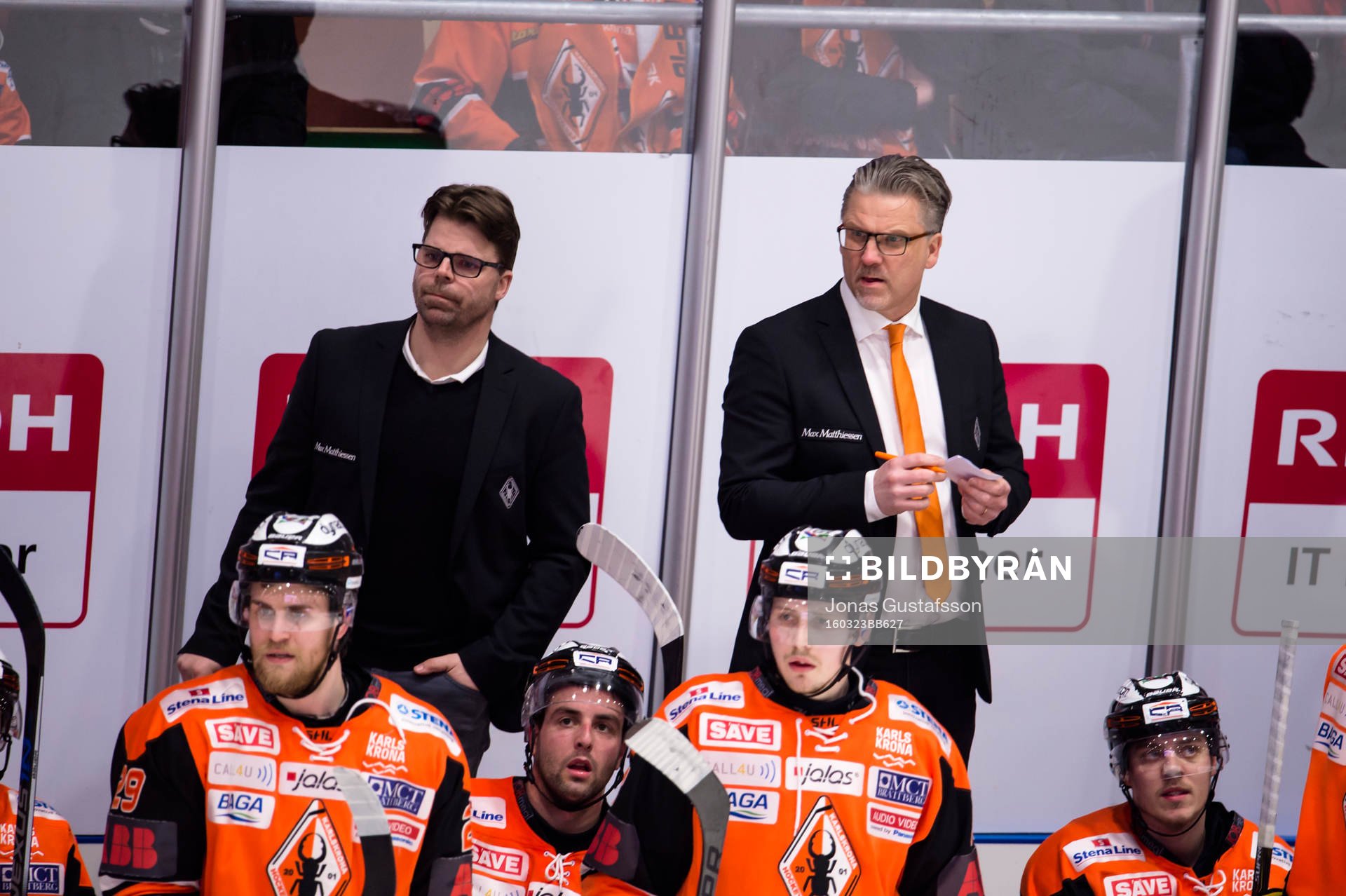 Karlskronas tränare Per Hånberg och assisterande tränare