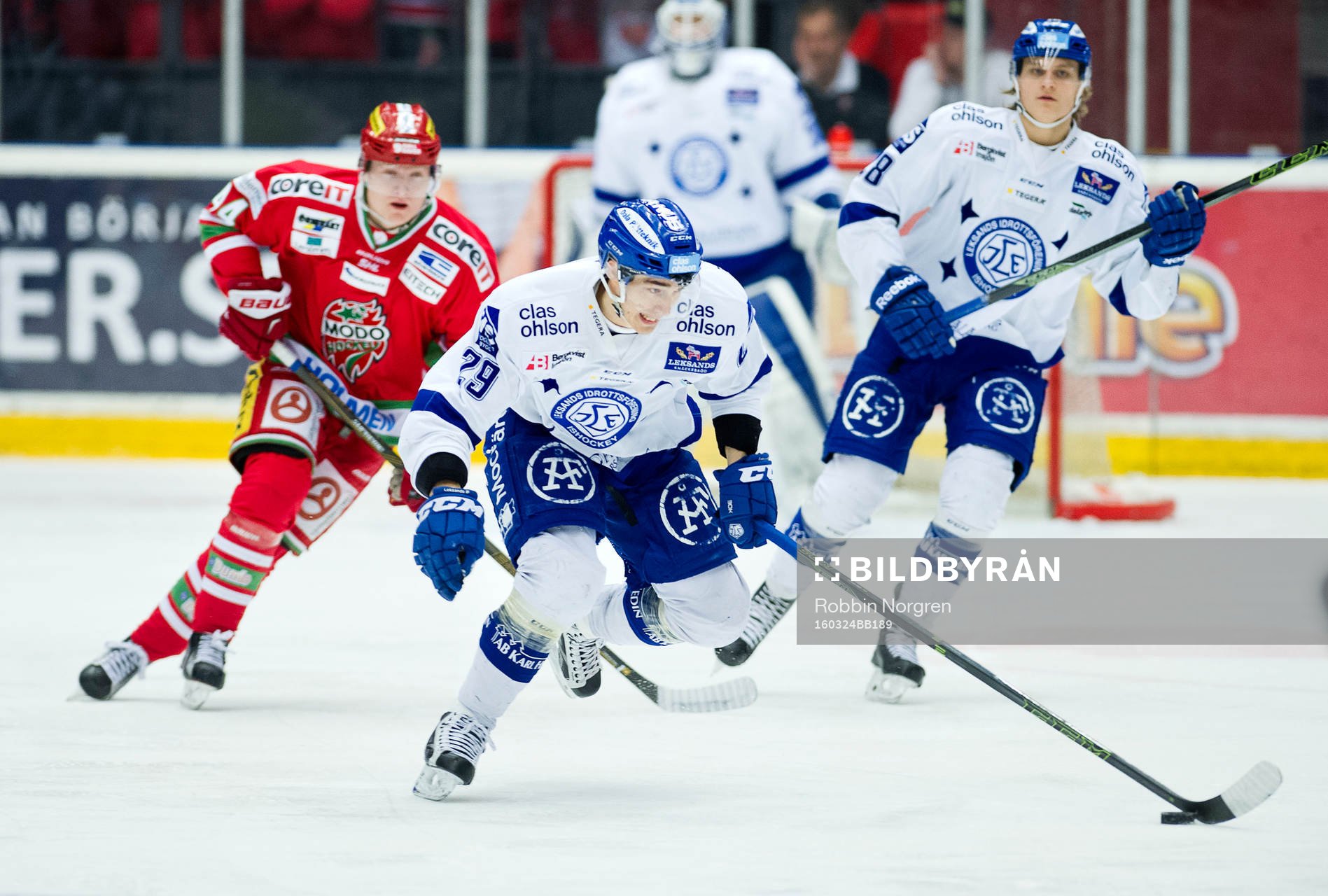 Modos Carl Grundström, Leksands Tobias Forsberg och Anton