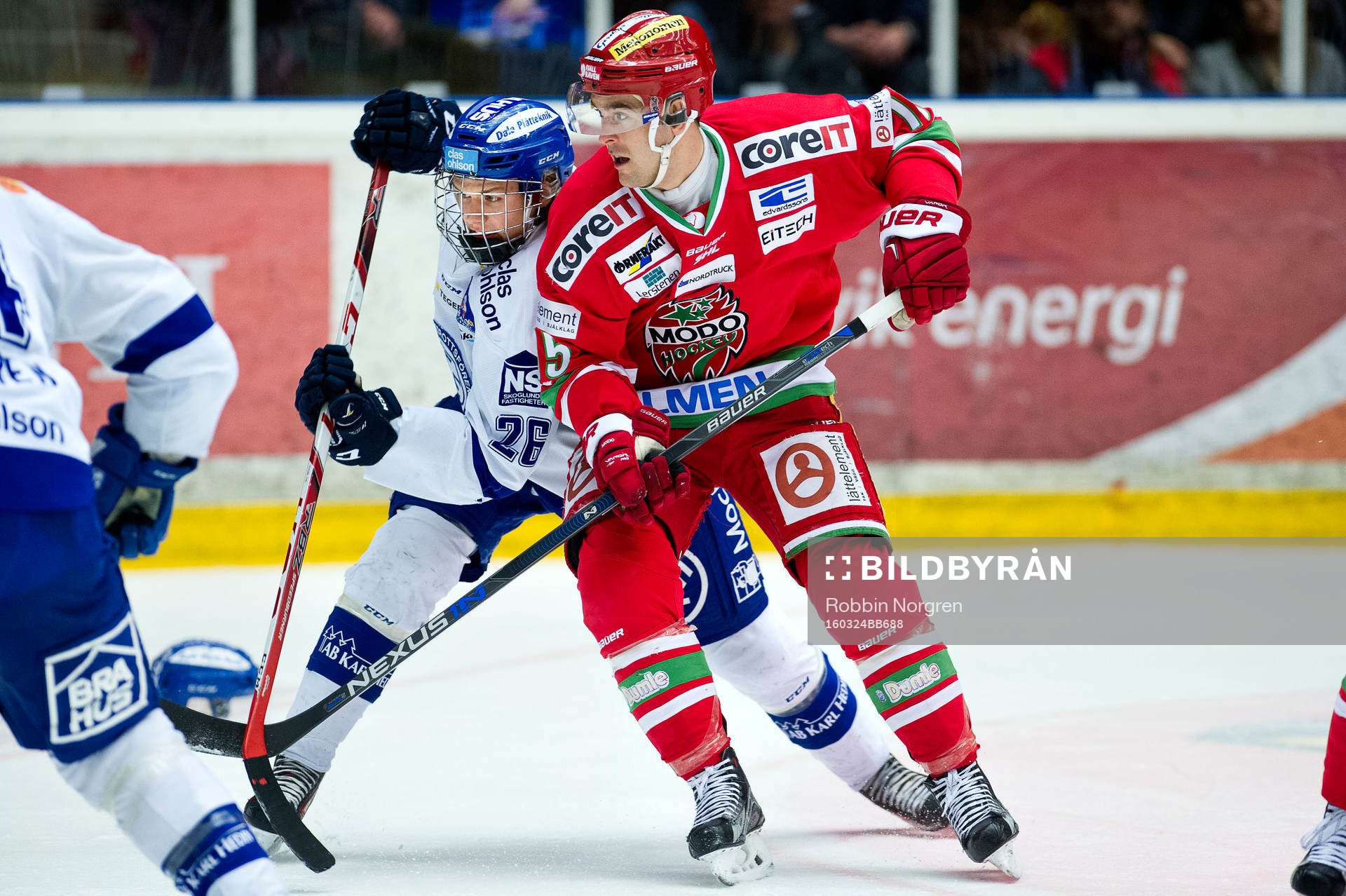 Leksands Tom Hedberg och Modos Bobby Butler