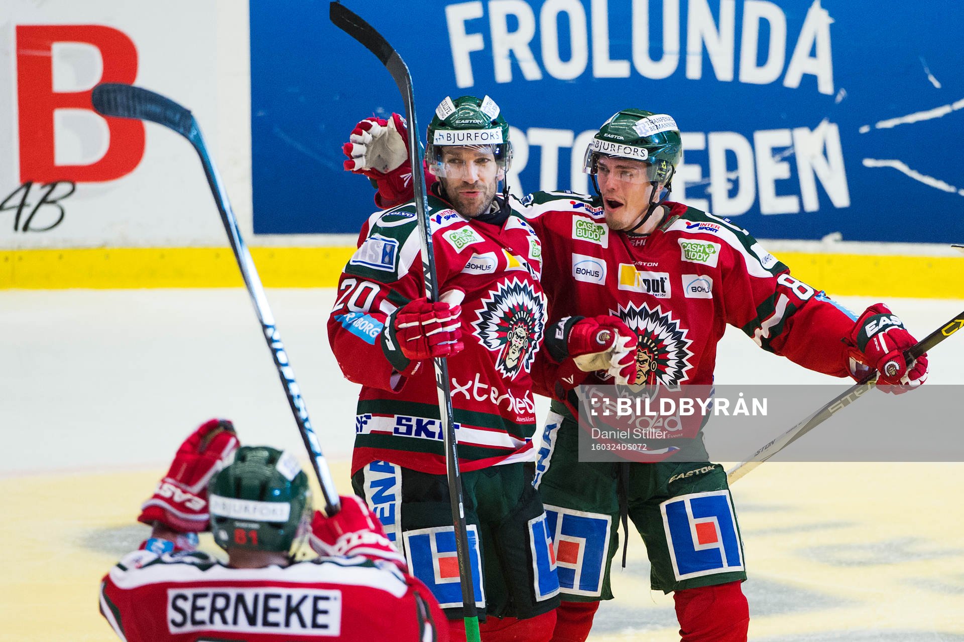 Frölundas Joel Lundqvist jublar
