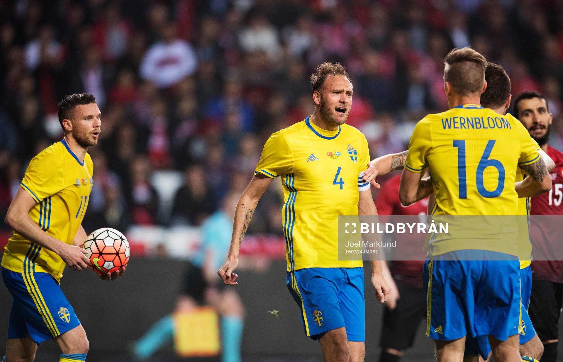 Sveriges Marcus Berg, Andreas Granqvist och Pontus