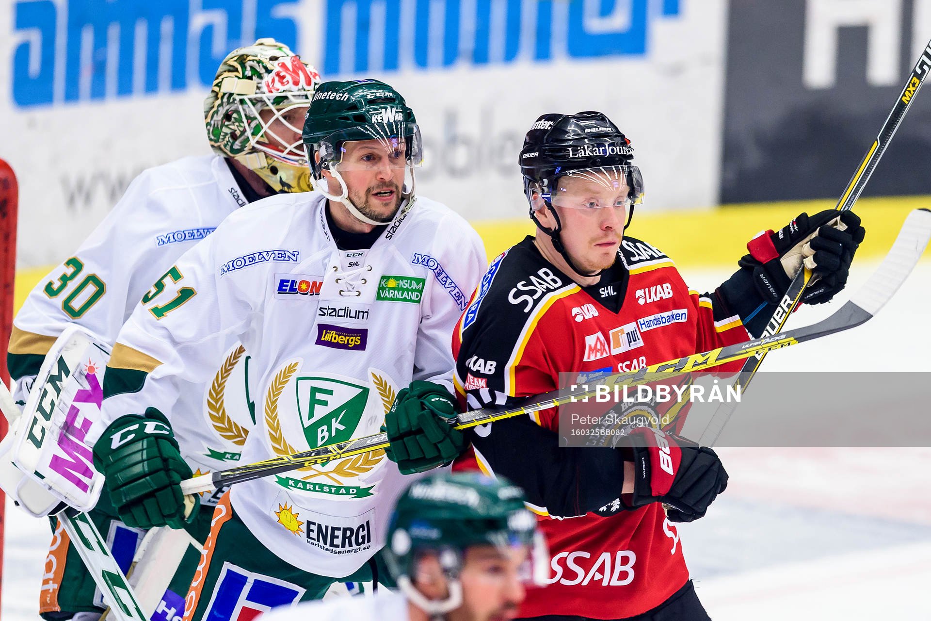 Färjestads Rickard Wallin och Luleås Lennart Petrell