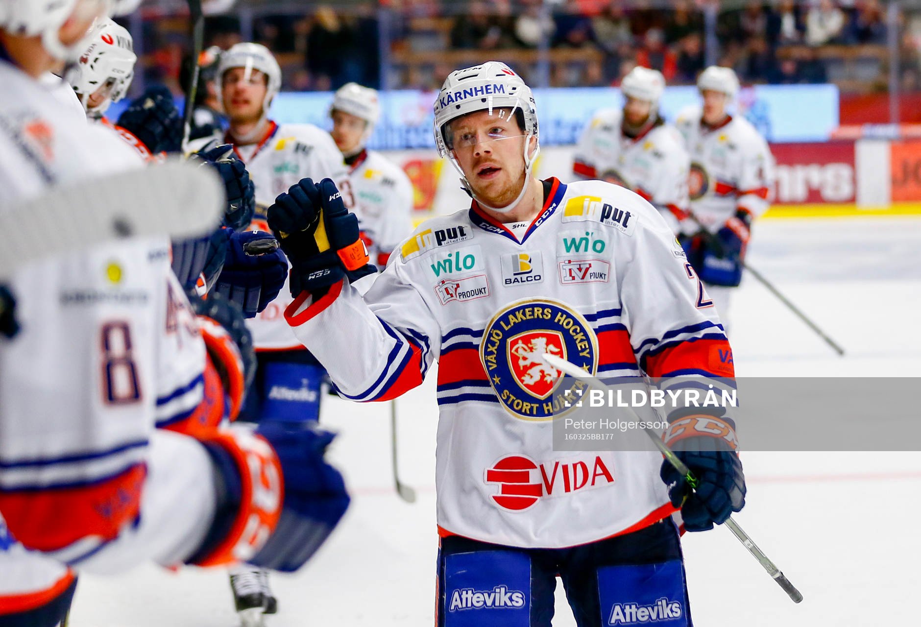 Växjös Joakim Hillding jublar