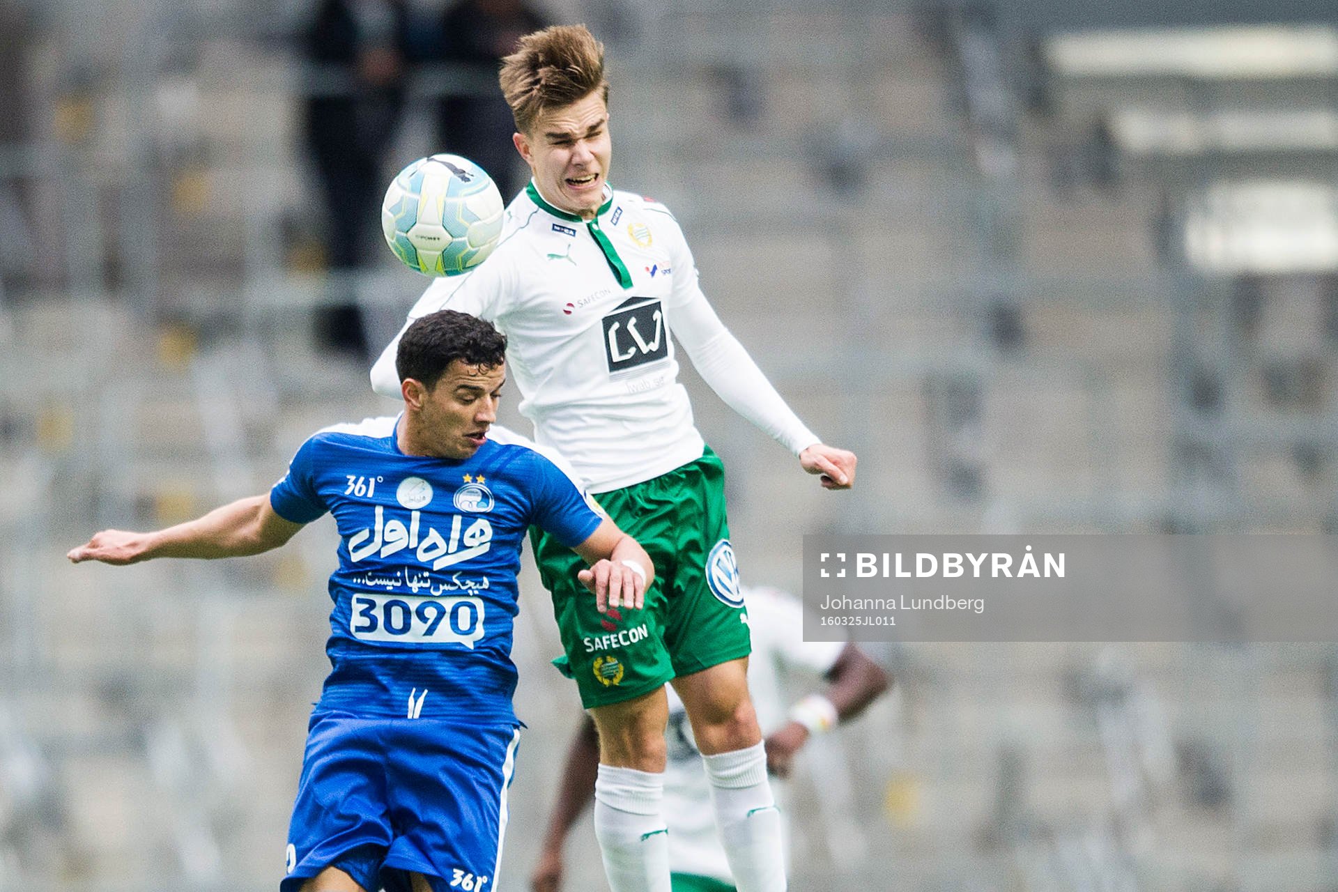 Esteghlals Reza Khorsandnia och Hammarbys Dusan Jajic