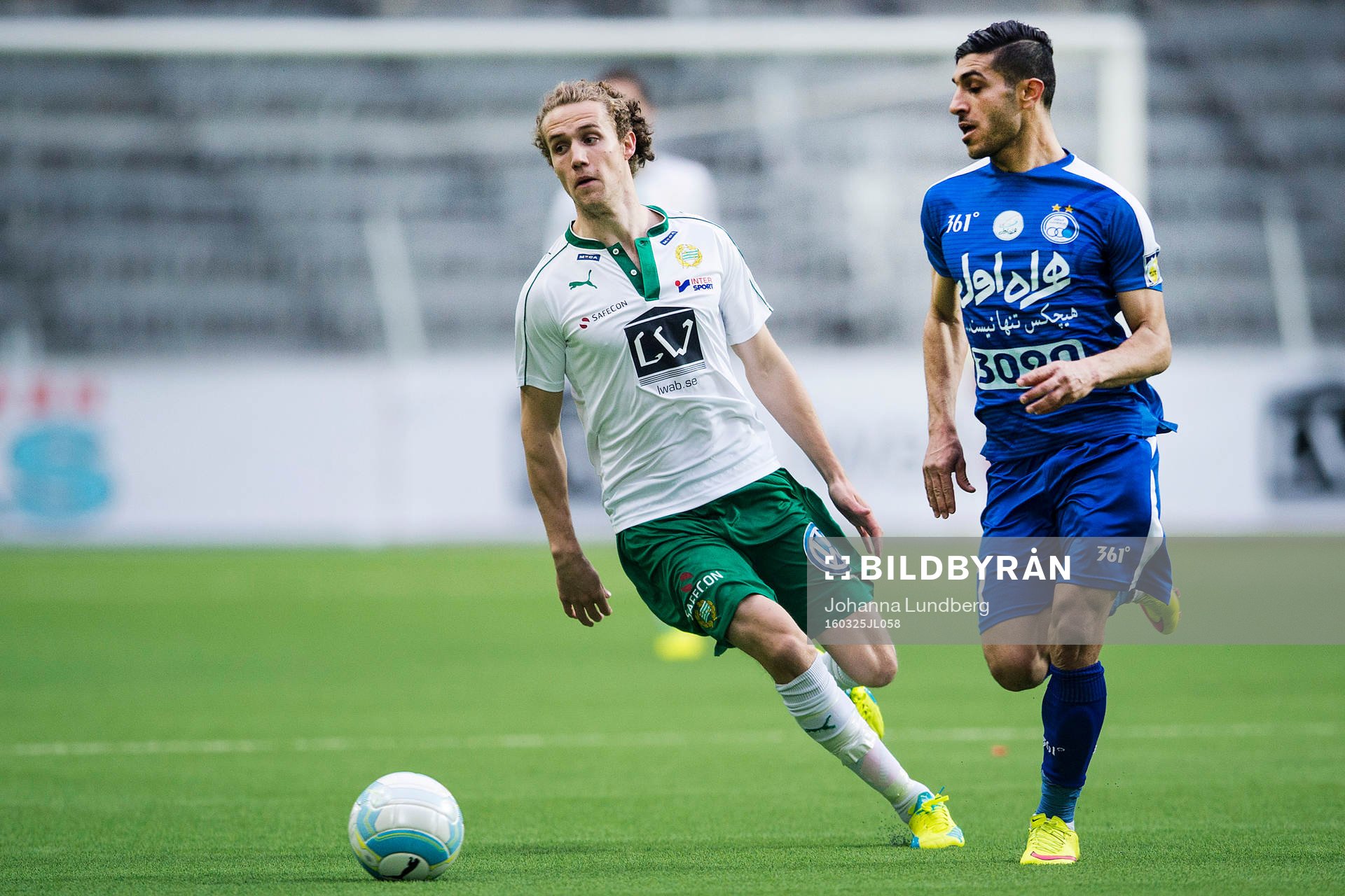 Hammarbys Oliver Silverholt och Esteghlals Behnam Barzay