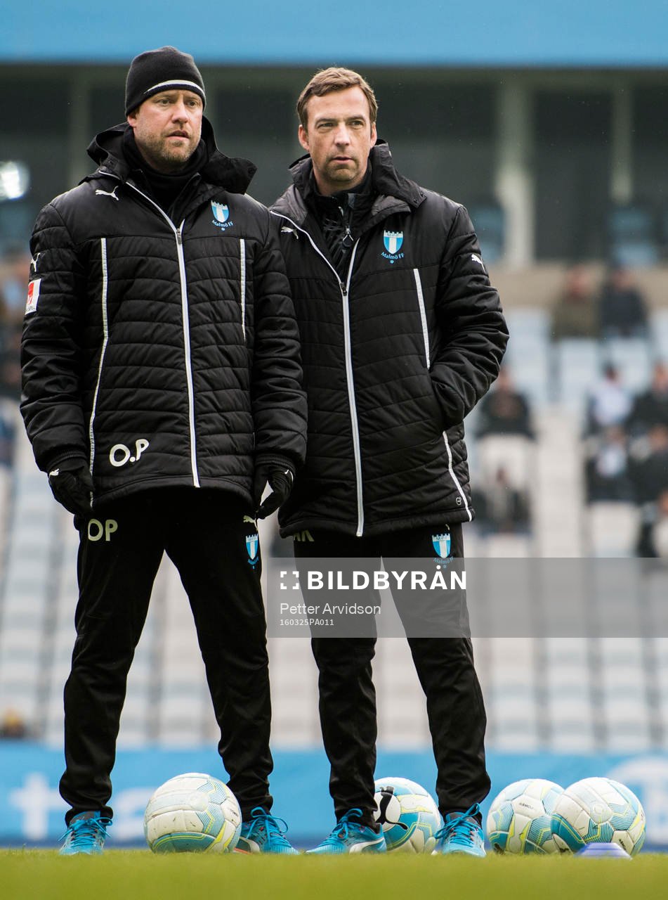 Malmö FFs assisterande tränare Olof Persson och tränare