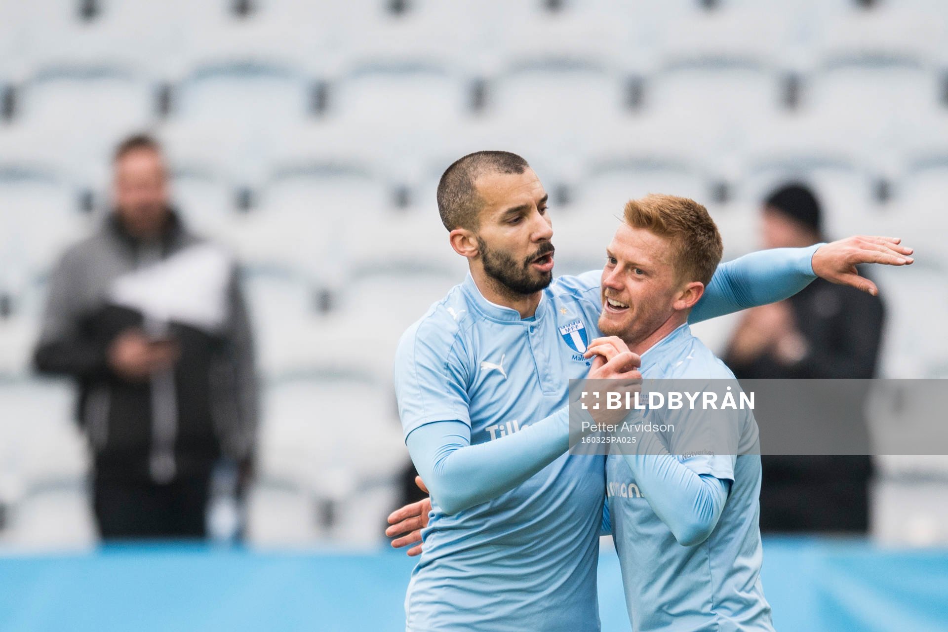 Malmö FFs Guillermo Molins och Anders Christiansen jublar