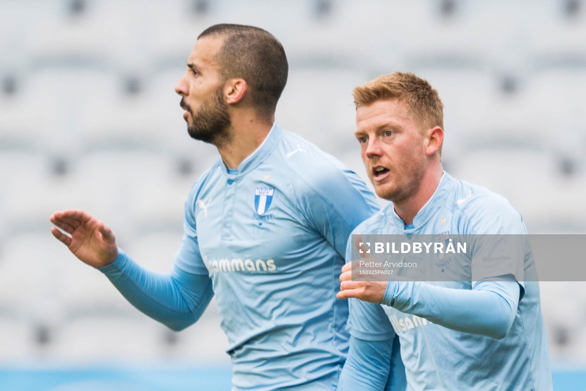 Malmö FFs Guillermo Molins och Anders Christiansen jublar
