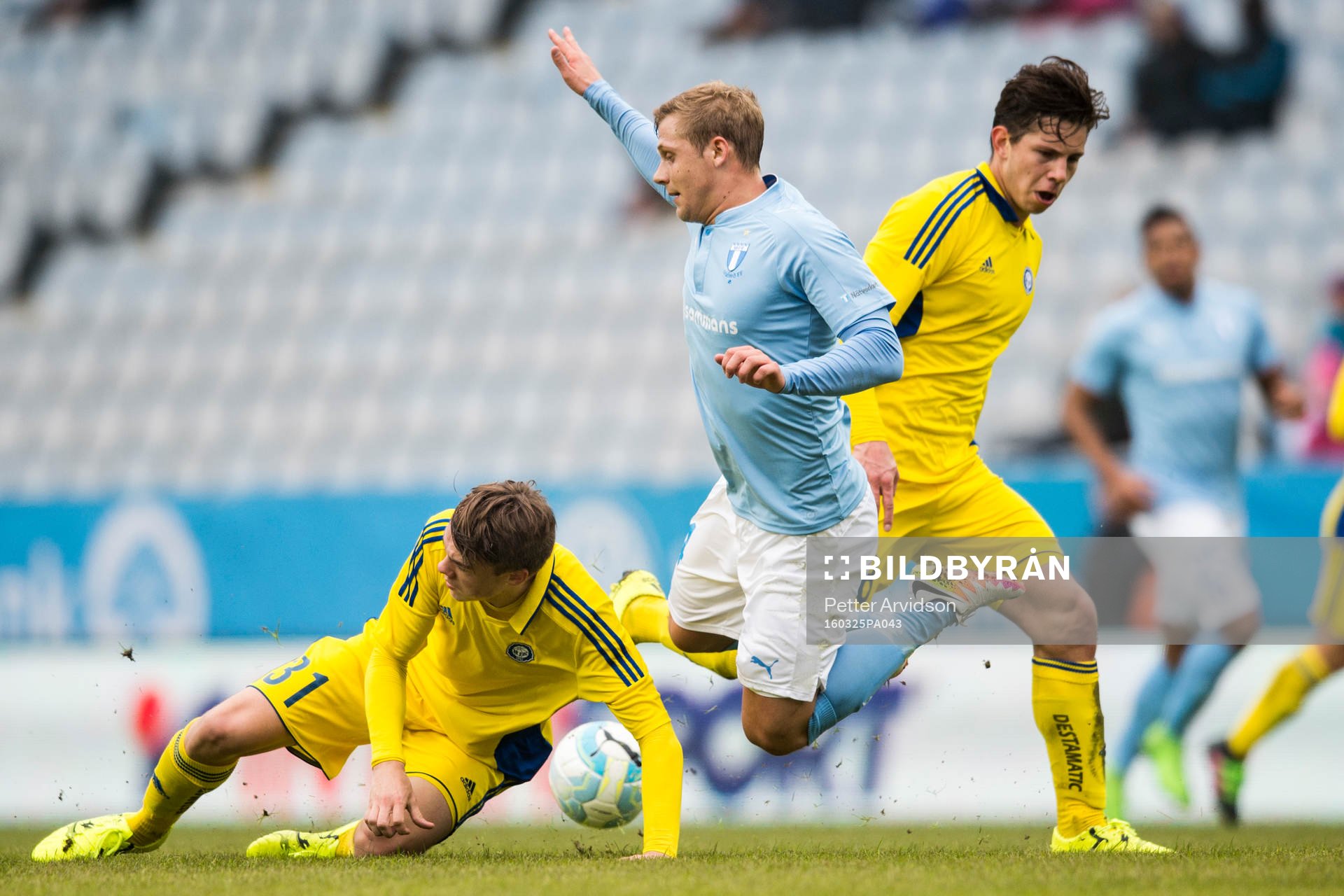 Malmö FFs Erik Andersson mot Helsingfors Leo Väisänen