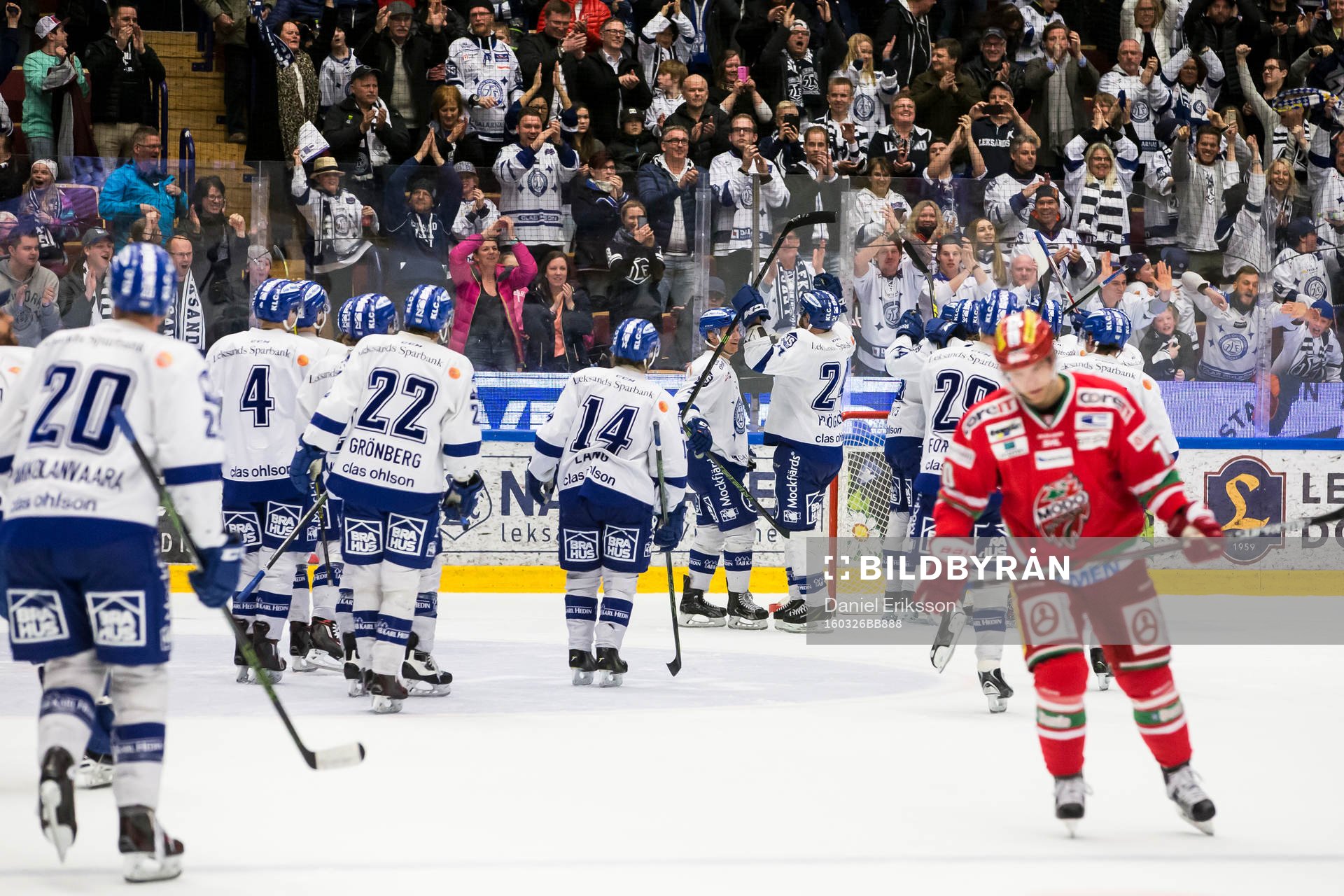 Leksands spelarna jublar