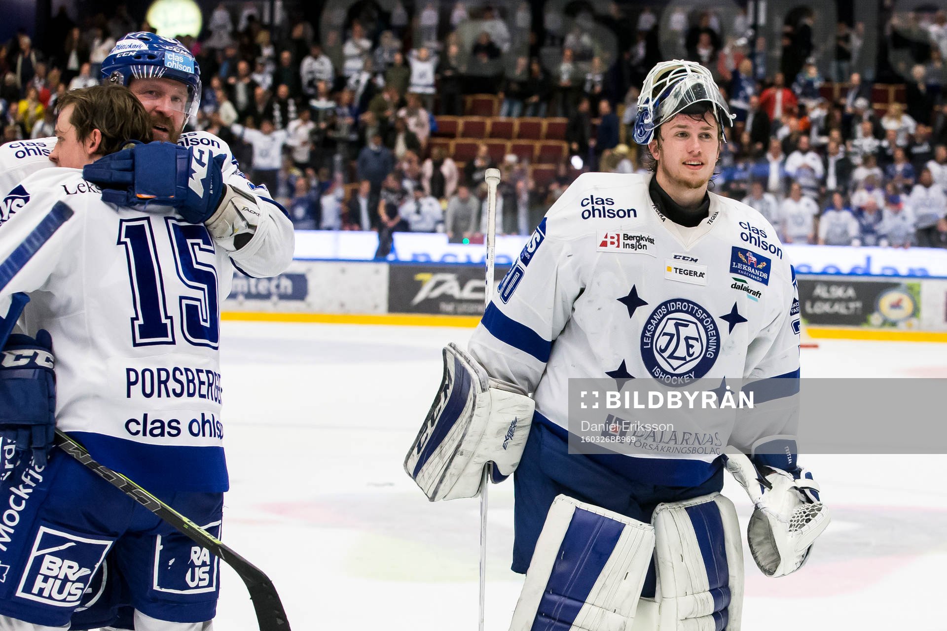 Leksands Johan Porsberger Jonas Frögren målvakt Henrik