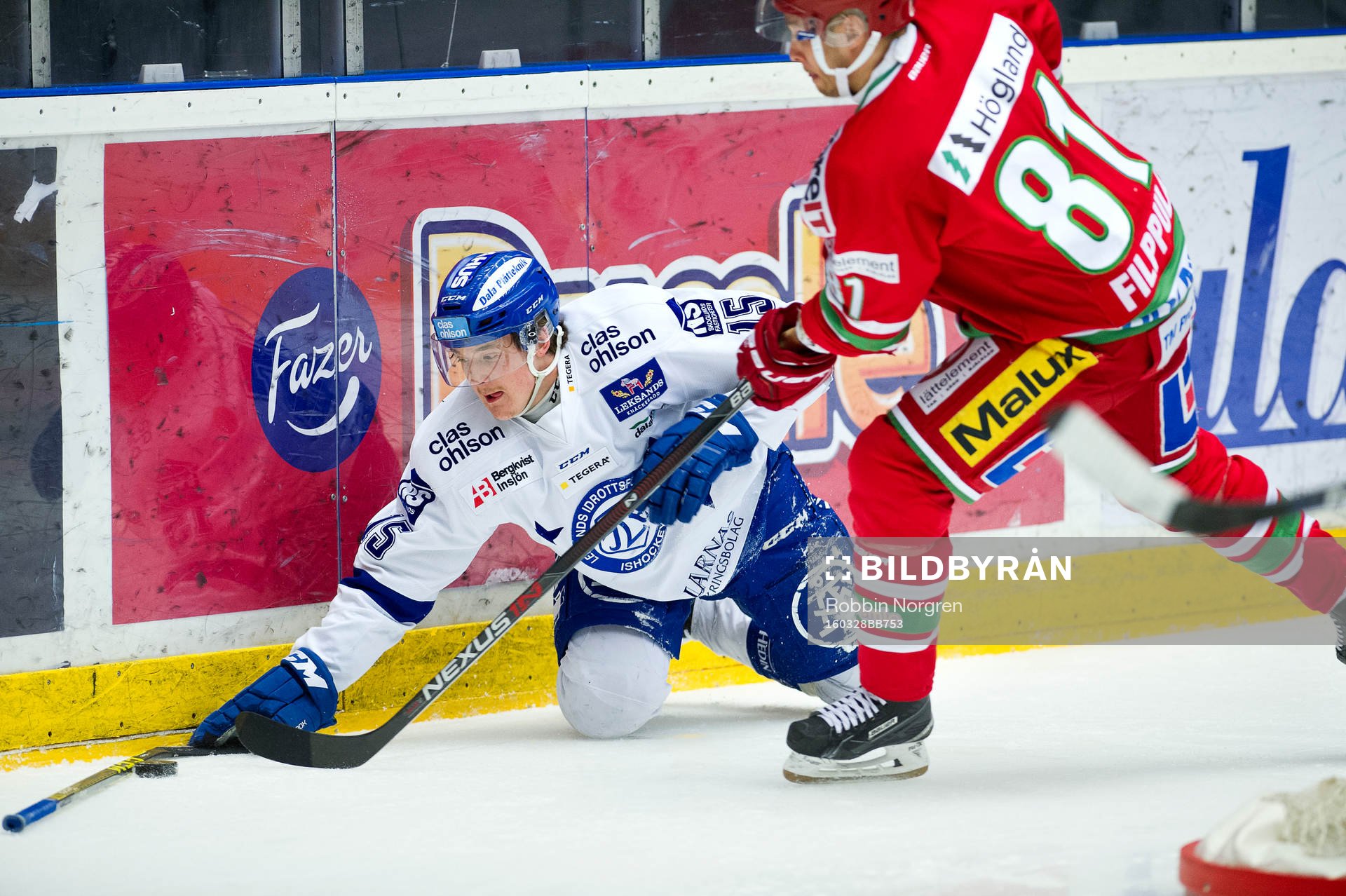 Leksands Johan Porsberger och Modos Ilari Filppula