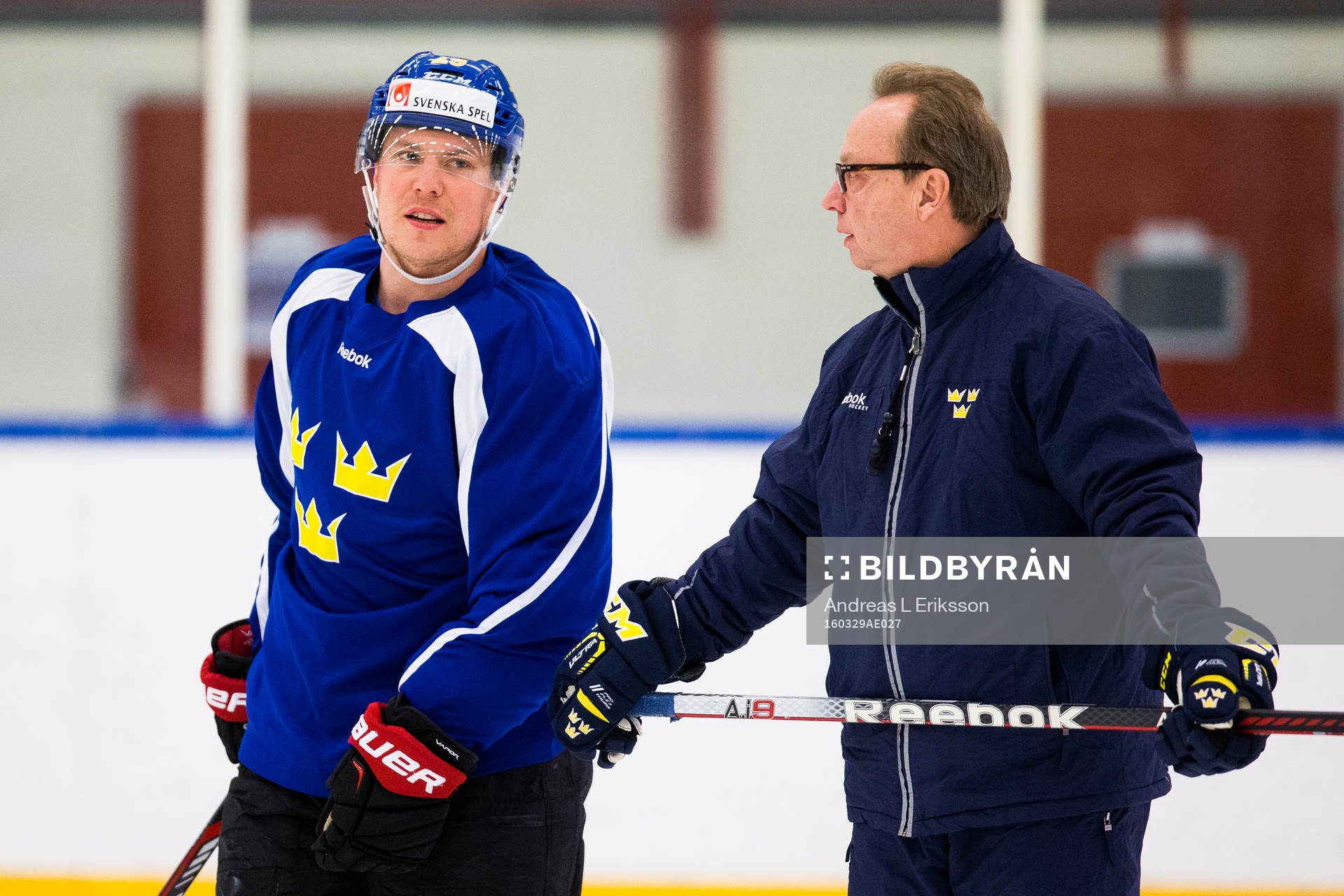 Erik Gustafsson och förbundskapten Pär Mårts