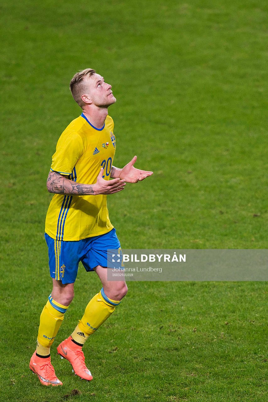 Sveriges John Guidetti reagerar