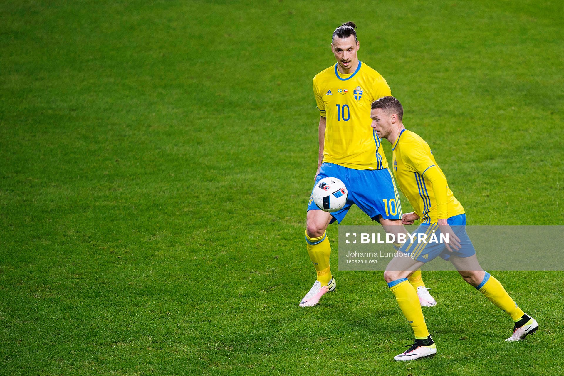 Sveriges Zlatan Ibrahimovic och Marcus Berg