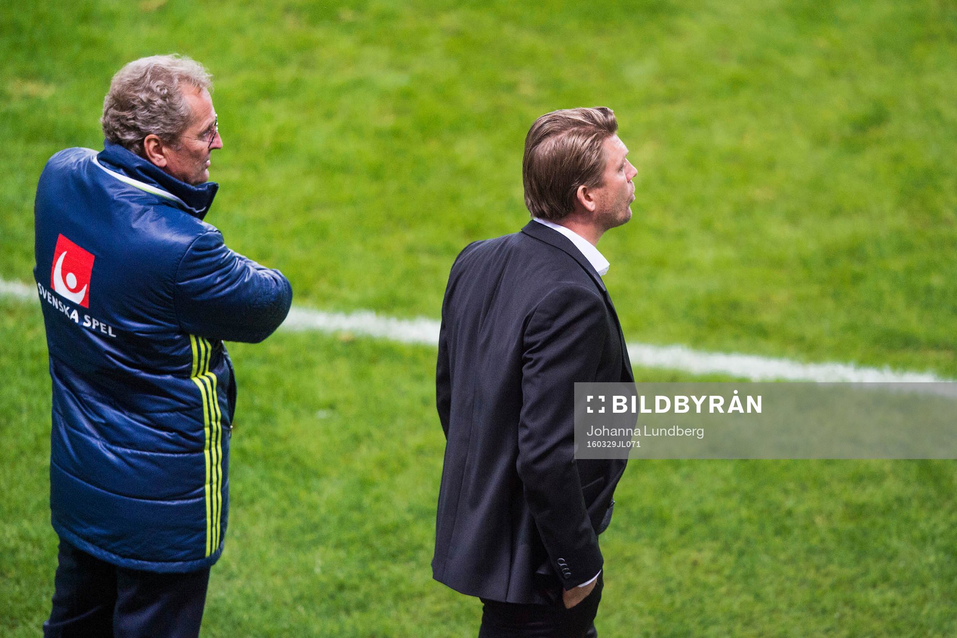 Sveriges förbundskapten Erik Hamrén och player manager